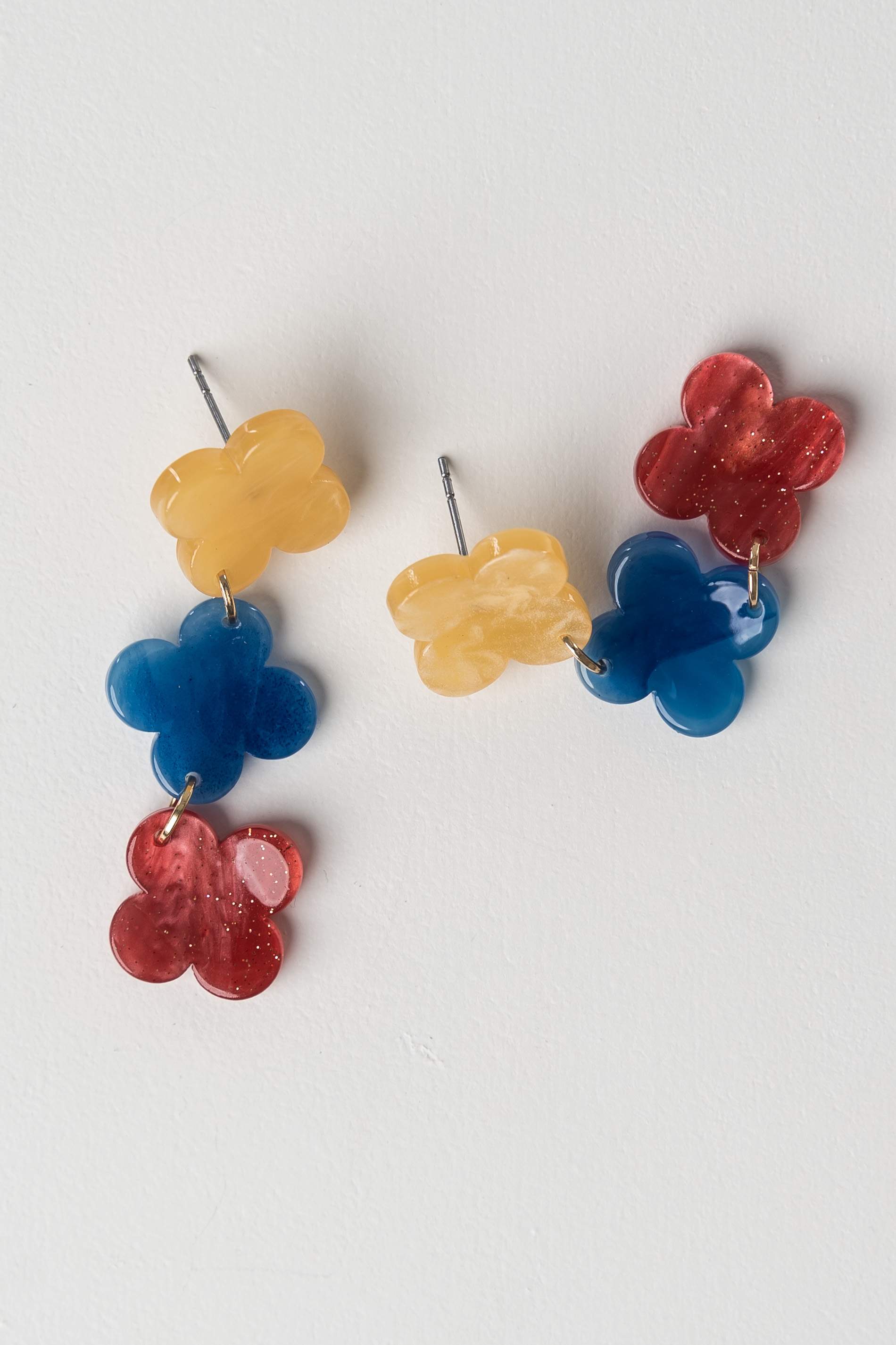 PENDIENTE FLORES TRICOLOR - Imagen 2