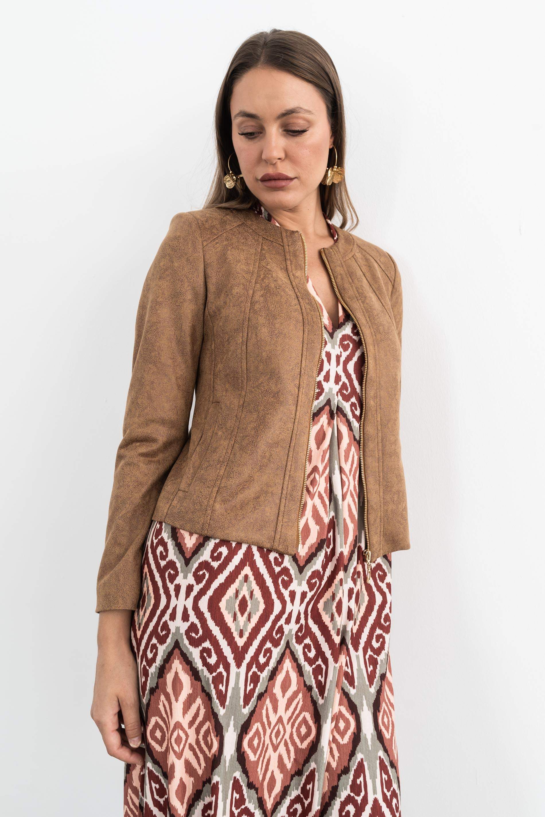 VESTIDO LARGO PLIEGUE AZTECA CALDERA - Imagen 6