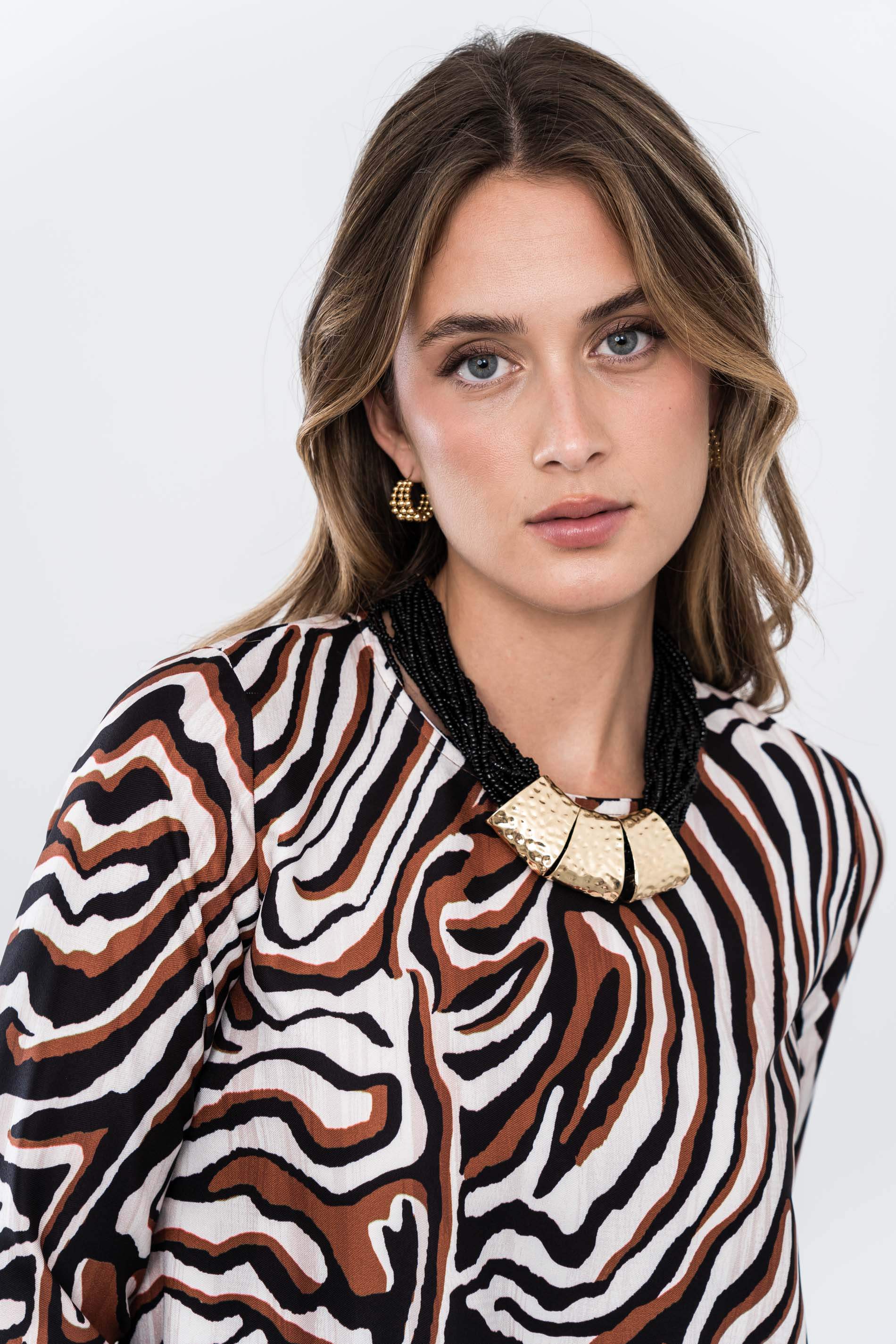 BLUSA PUNO LAZO CEBRA - Imagen 3