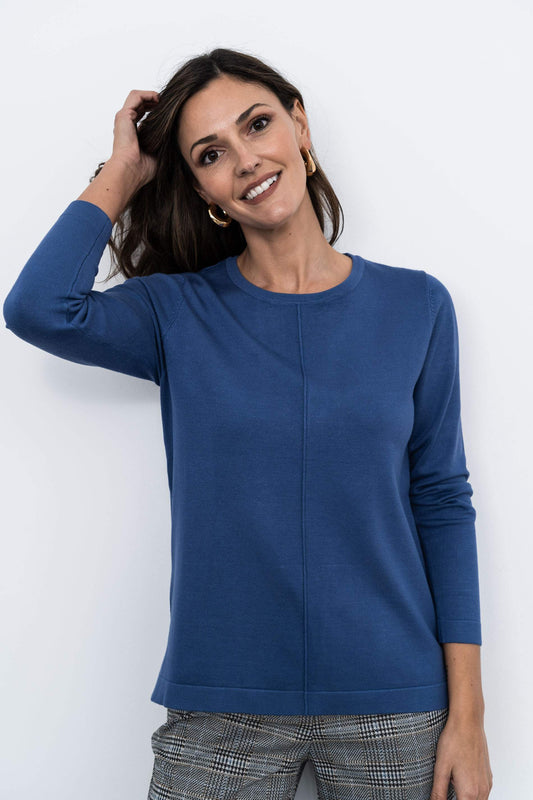 JERSEY NERVIO CENTRAL INDIGO
