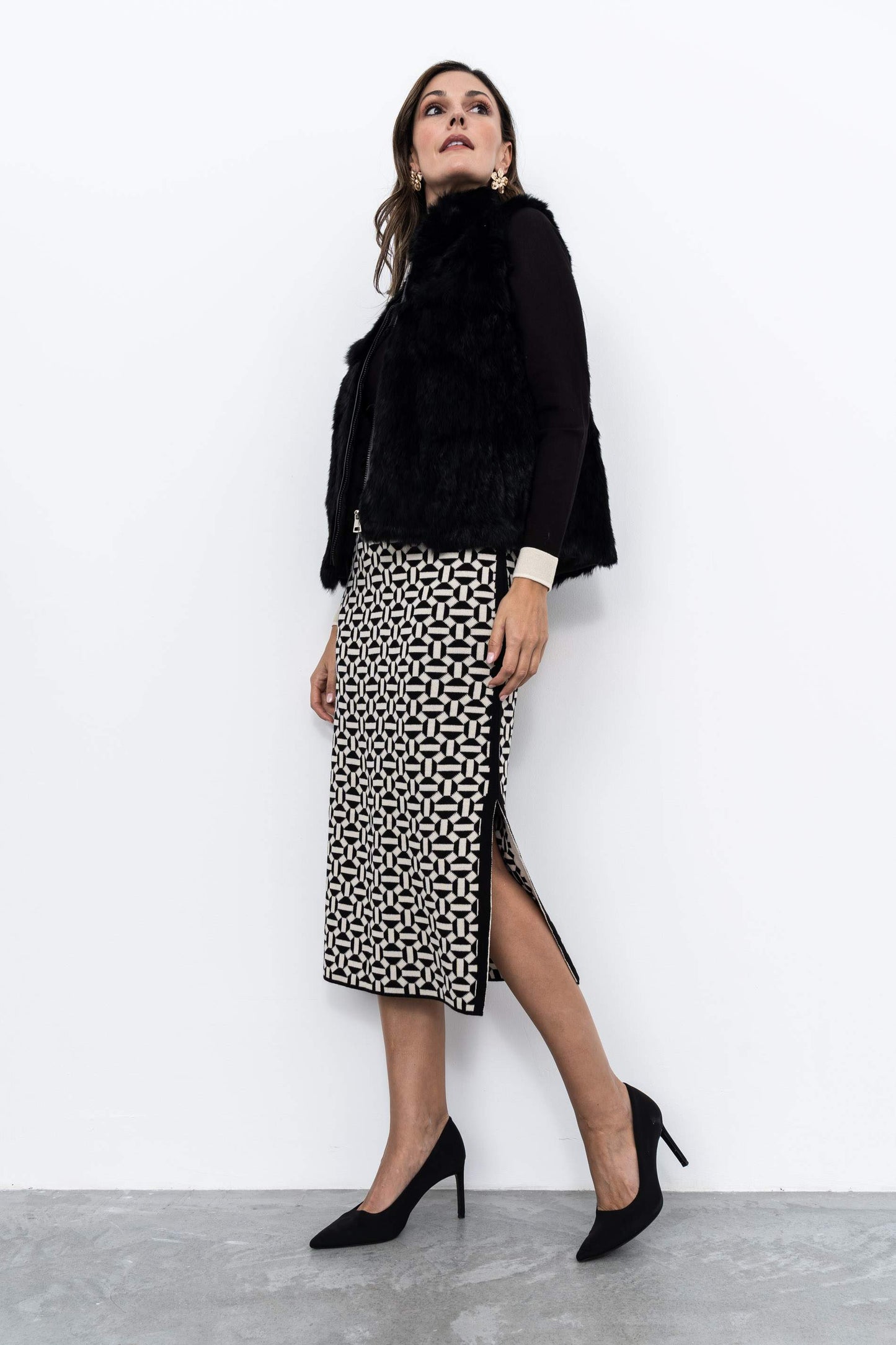 JERSEY COMBINADO BRILLO NEGRO