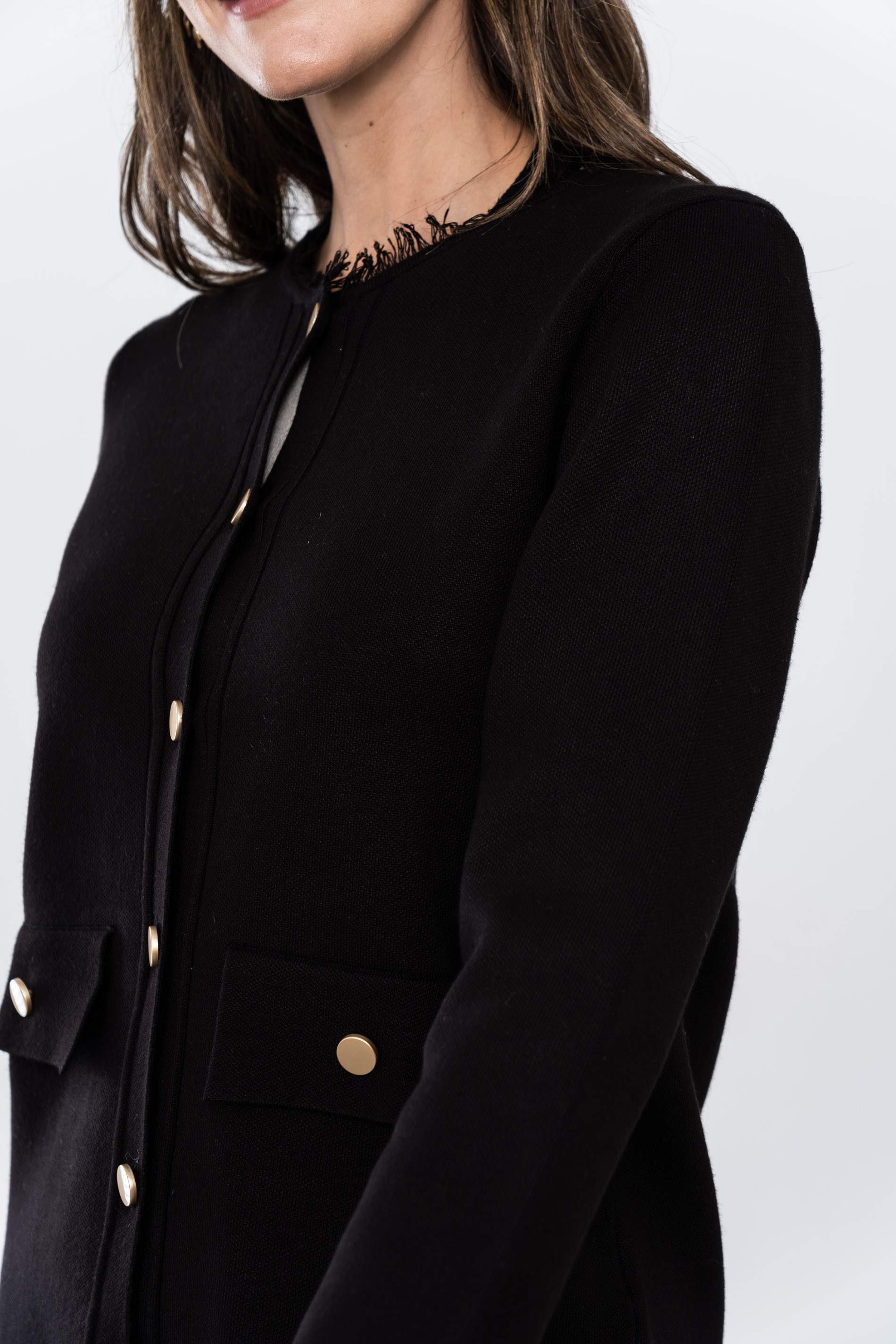 CHAQUETA DESFLECADA NEGRO - Imagen 4