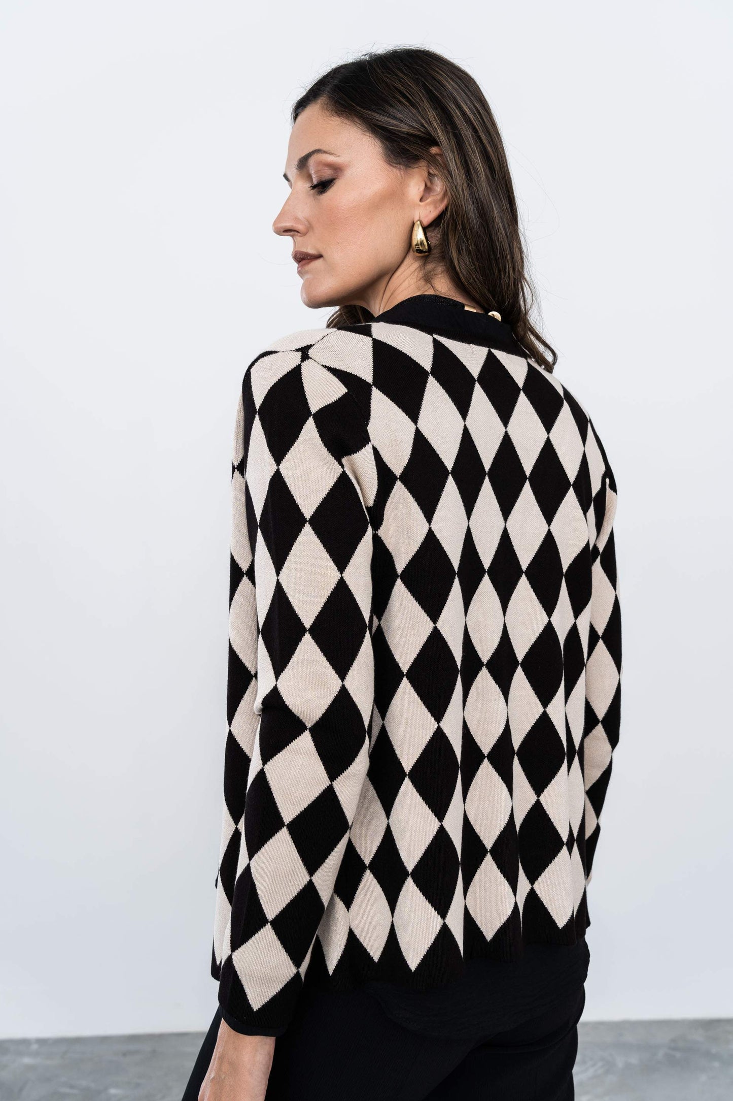 CHAQUETA TODO ROMBOS NEGRO - Imagen 8
