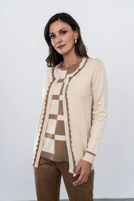 CHAQUETA DETALLE ONDAS PIEDRA