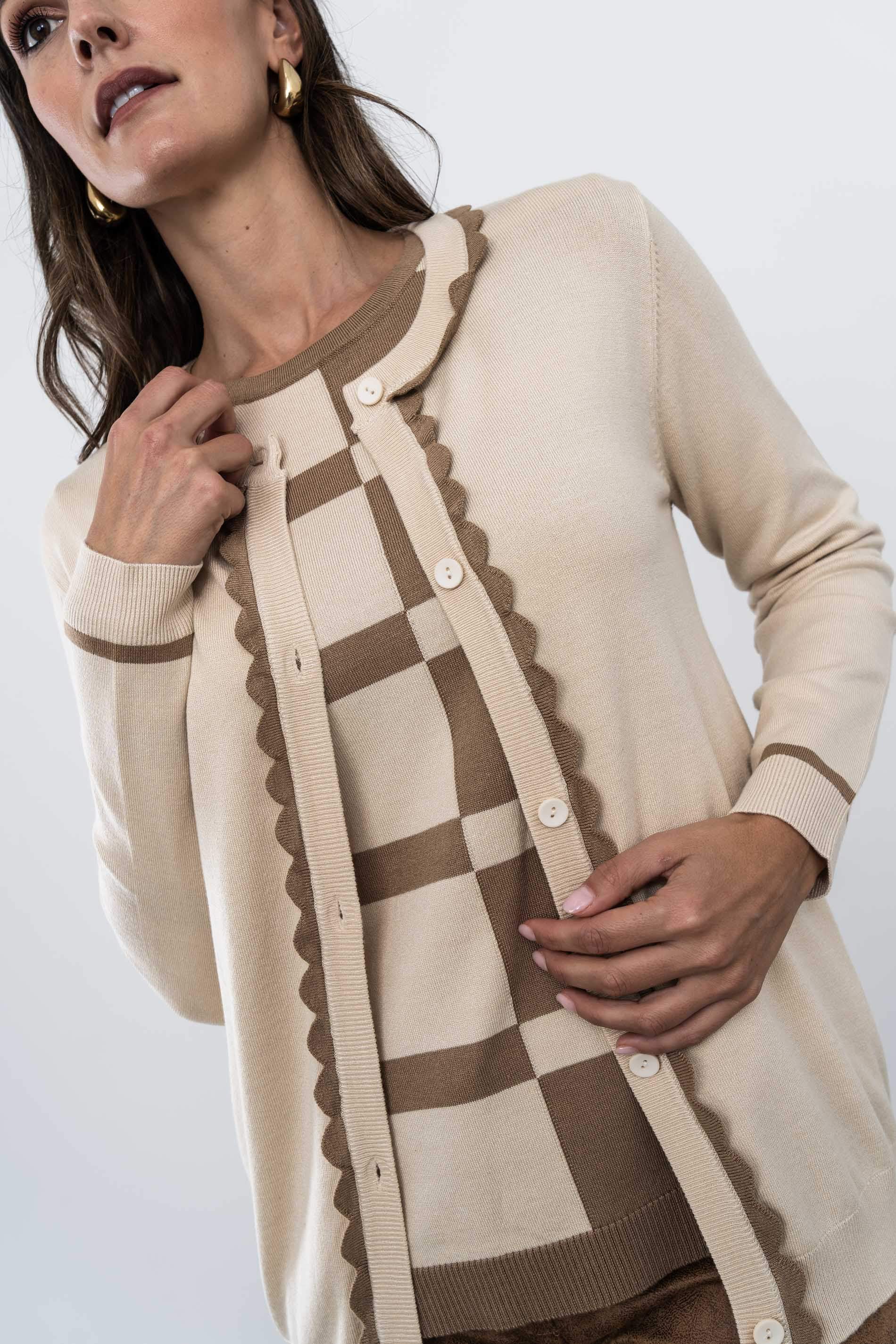 CHAQUETA DETALLE ONDAS PIEDRA - Imagen 4