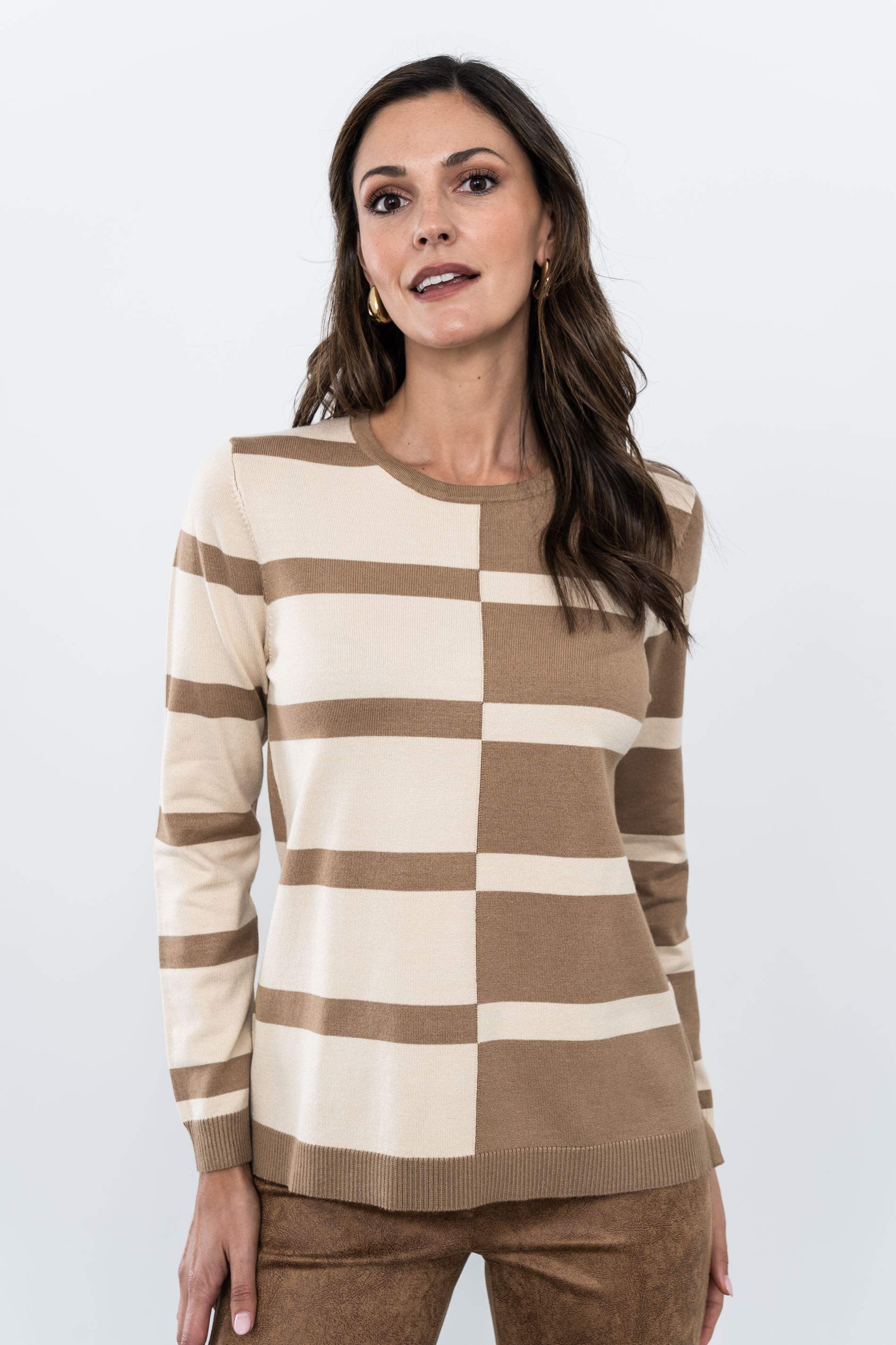 JERSEY RAYAS COMBINADAS CAMEL - Imagen 2