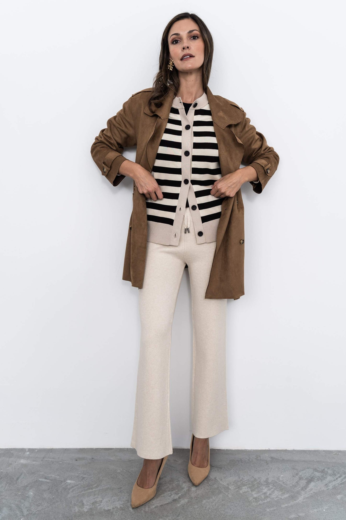 CHAQUETA RAYAS COMBINADA NEGRO - Imagen 7