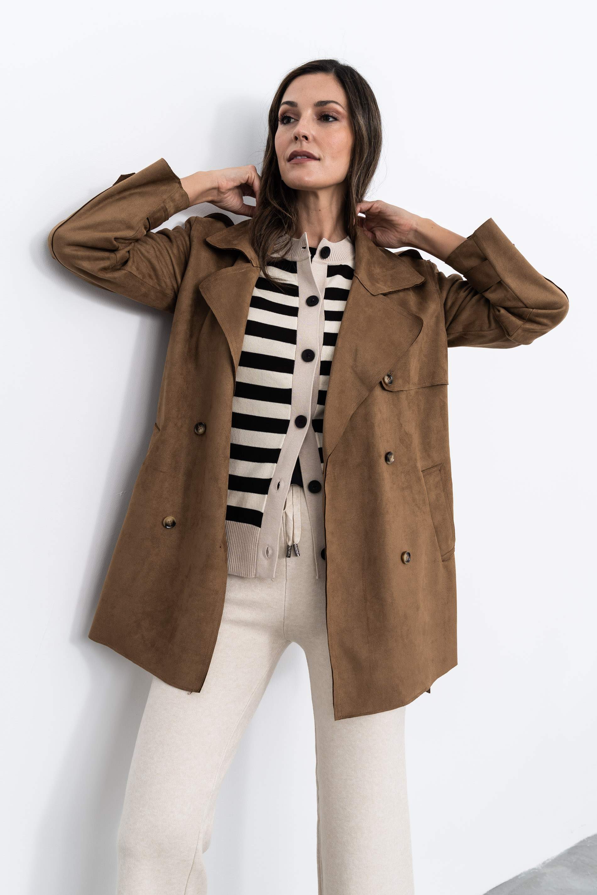 CHAQUETA RAYAS COMBINADA NEGRO - Imagen 8