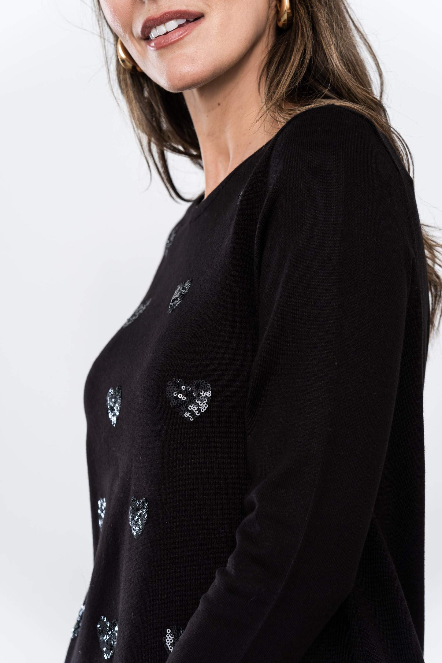 JERSEY CORAZONES LENTEJUELAS NEGRO - Imagen 5
