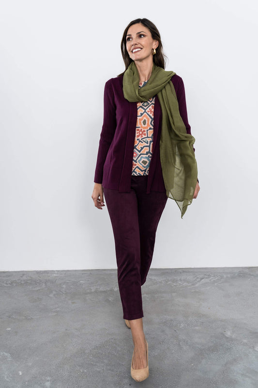 CHAQUETA CANALE COMBINADO BERENJENA