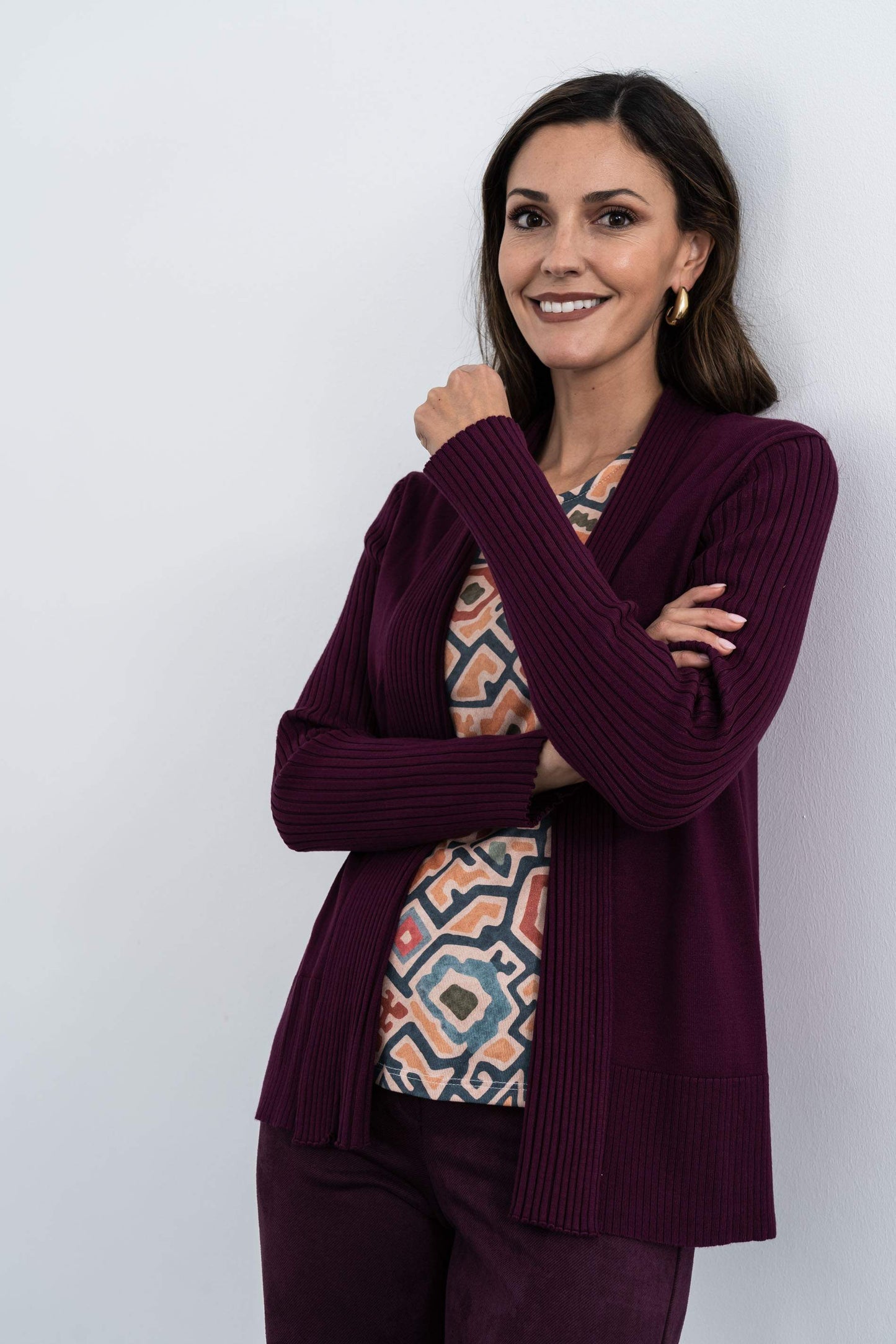 CHAQUETA CANALE COMBINADO BERENJENA - Imagen 3