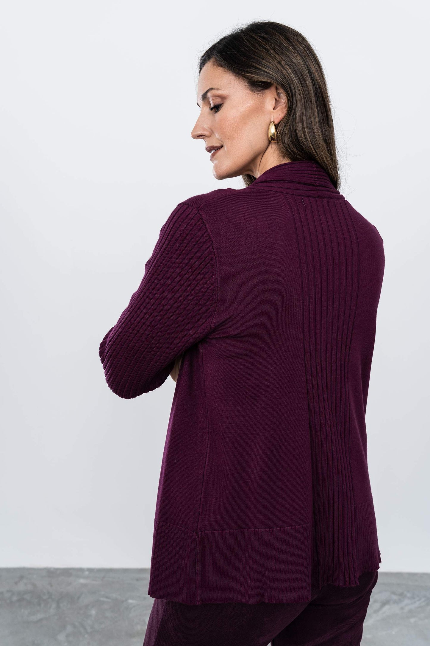 CHAQUETA CANALE COMBINADO BERENJENA - Imagen 6