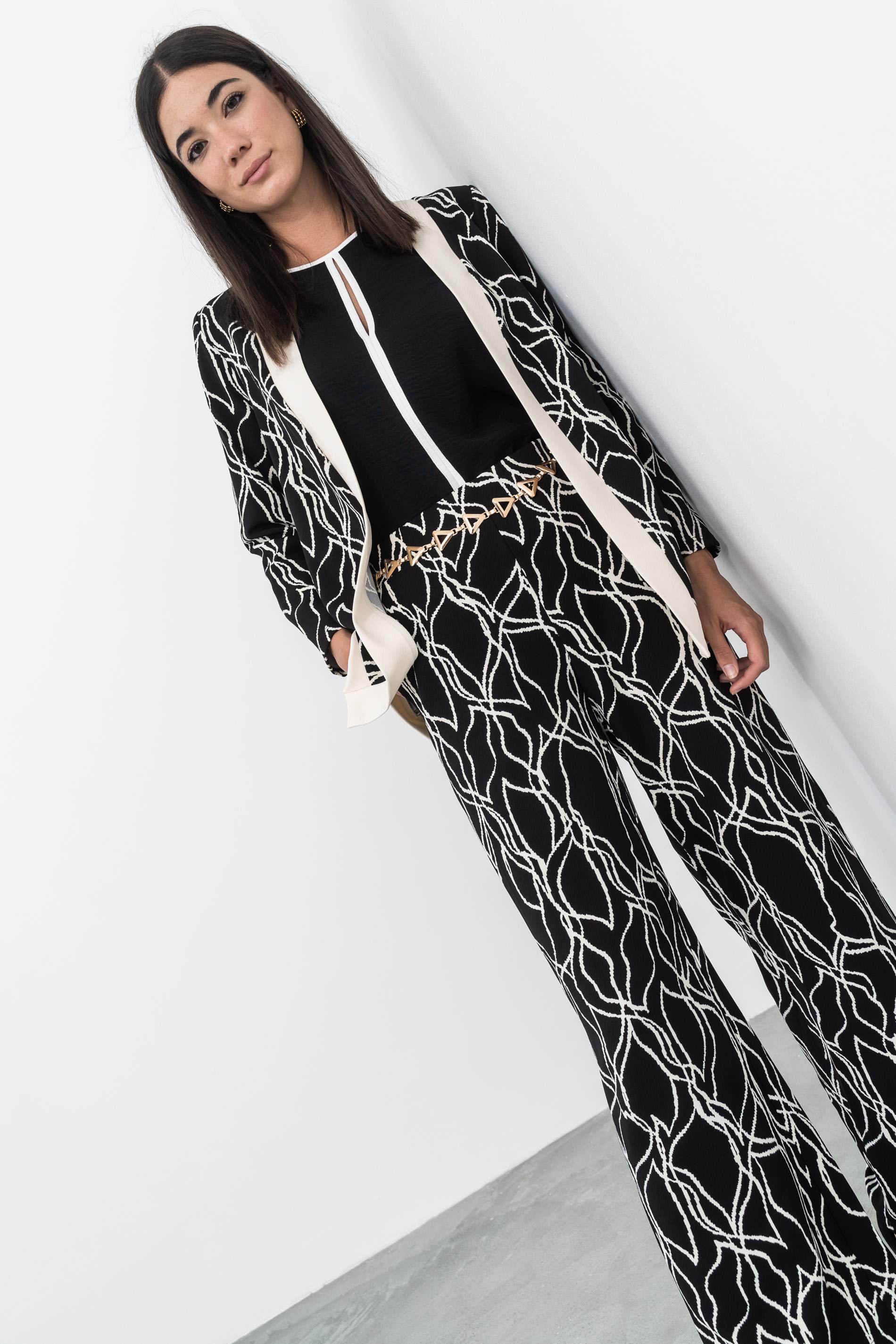 CHAQUETA HOLGADA COMBINADA