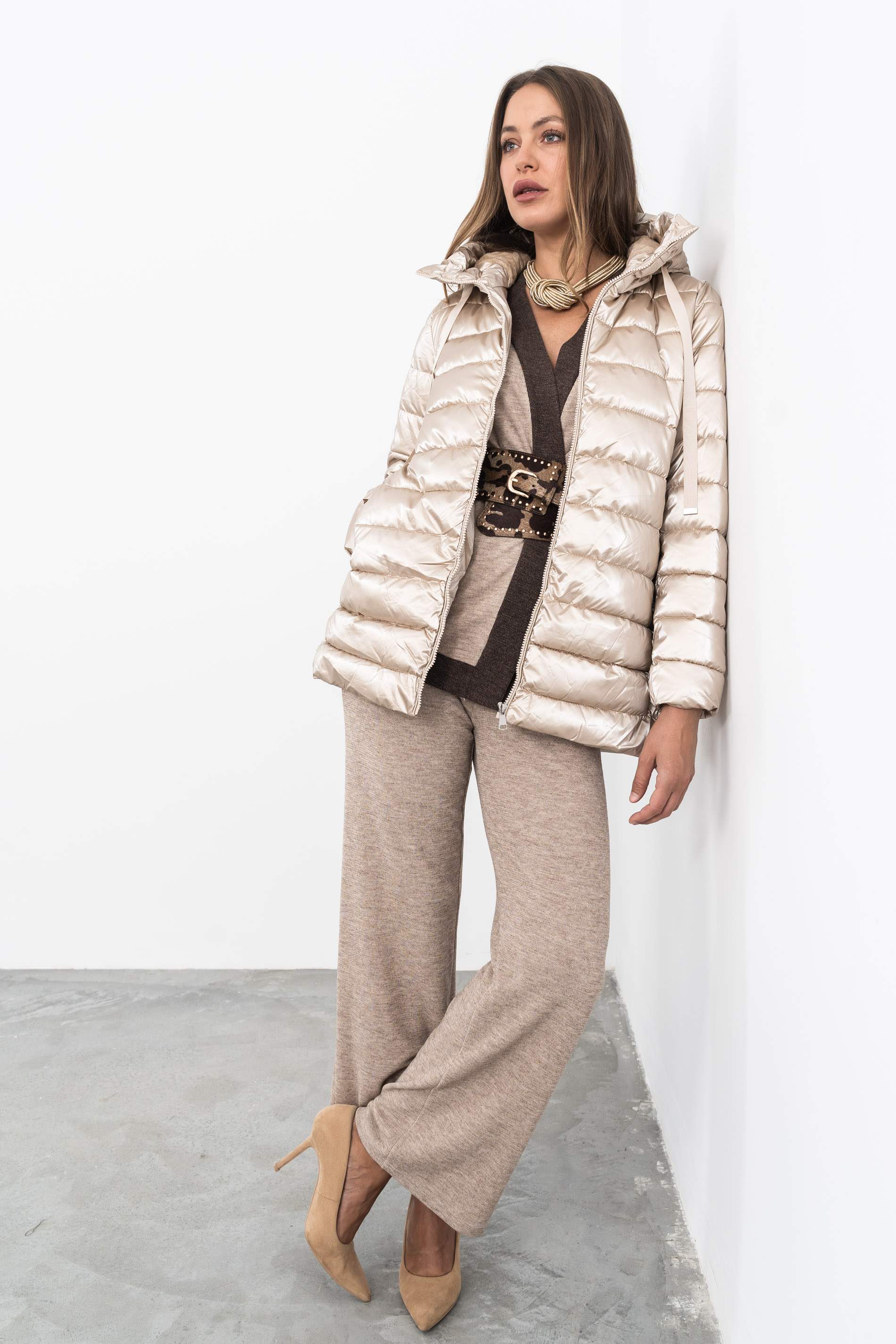 CHAQUETA PUNTO TEXTURA BIOCLOR BEIGE - Imagen 5