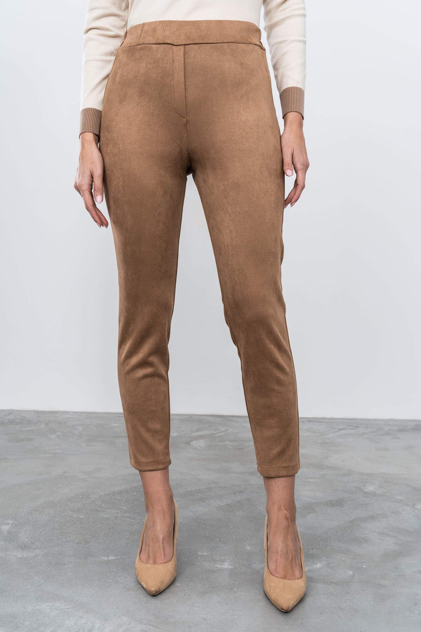 PANTALON PIJAMERO EFECTO ANTE CAMEL - Imagen 3