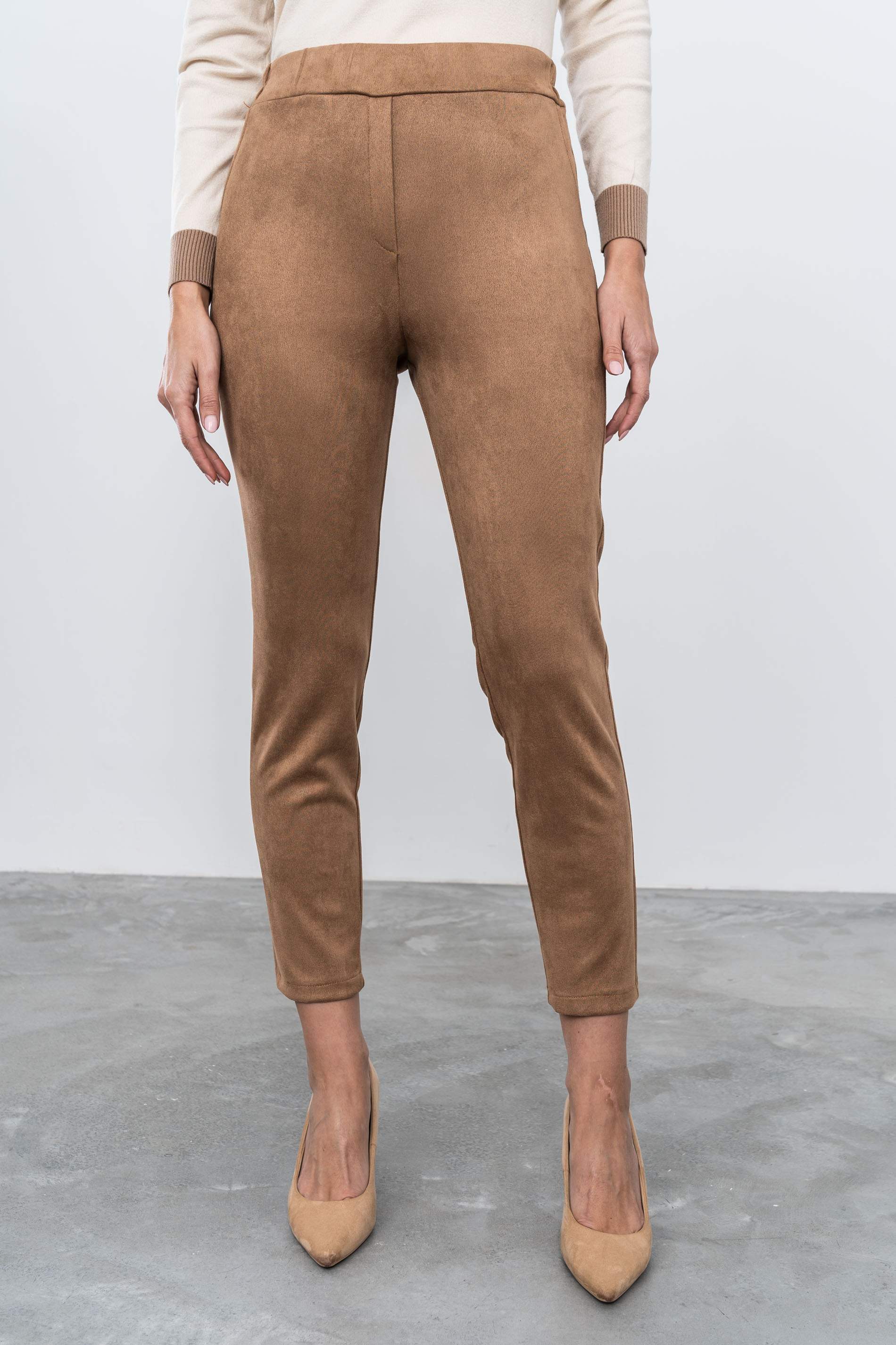 PANTALON PIJAMERO EFECTO ANTE CAMEL - Imagen 3