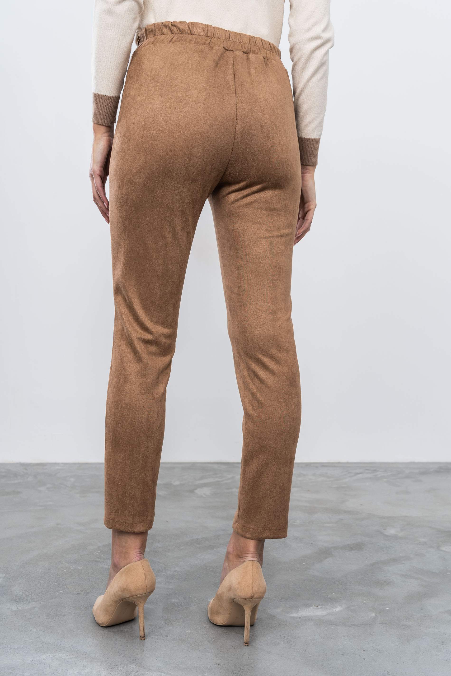PANTALON PIJAMERO EFECTO ANTE CAMEL - Imagen 4