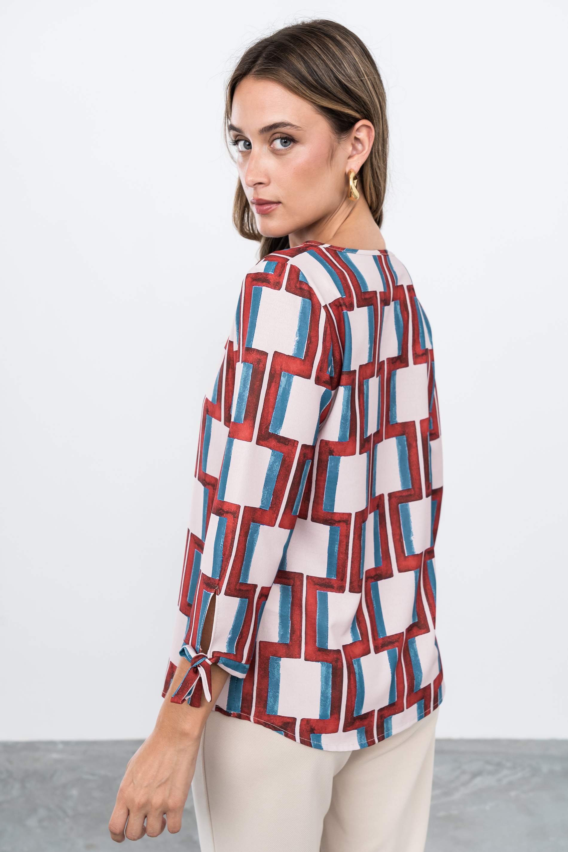 BLUSA CUADRO COMBINADO - Imagen 4