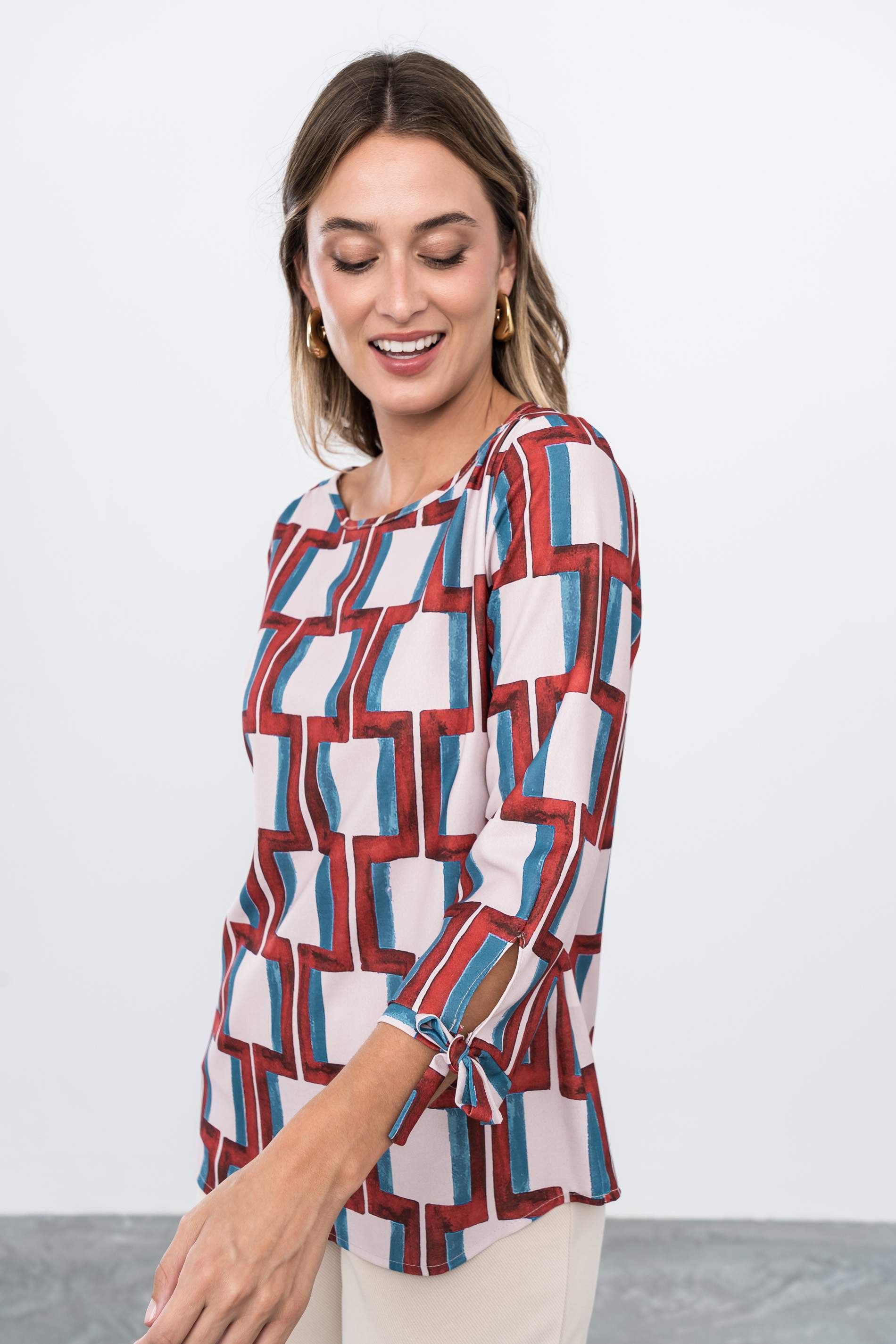 BLUSA CUADRO COMBINADO - Imagen 5