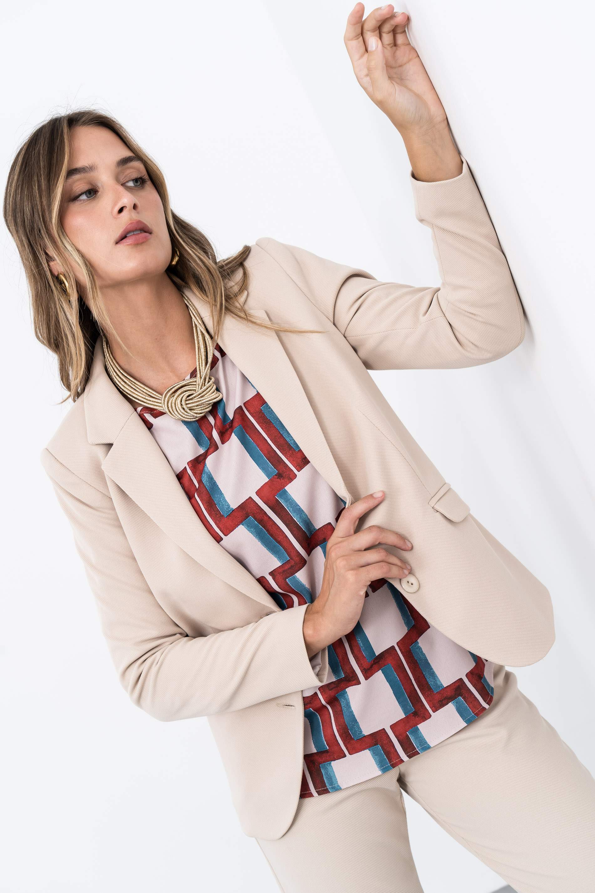 BLUSA CUADRO COMBINADO - Imagen 8