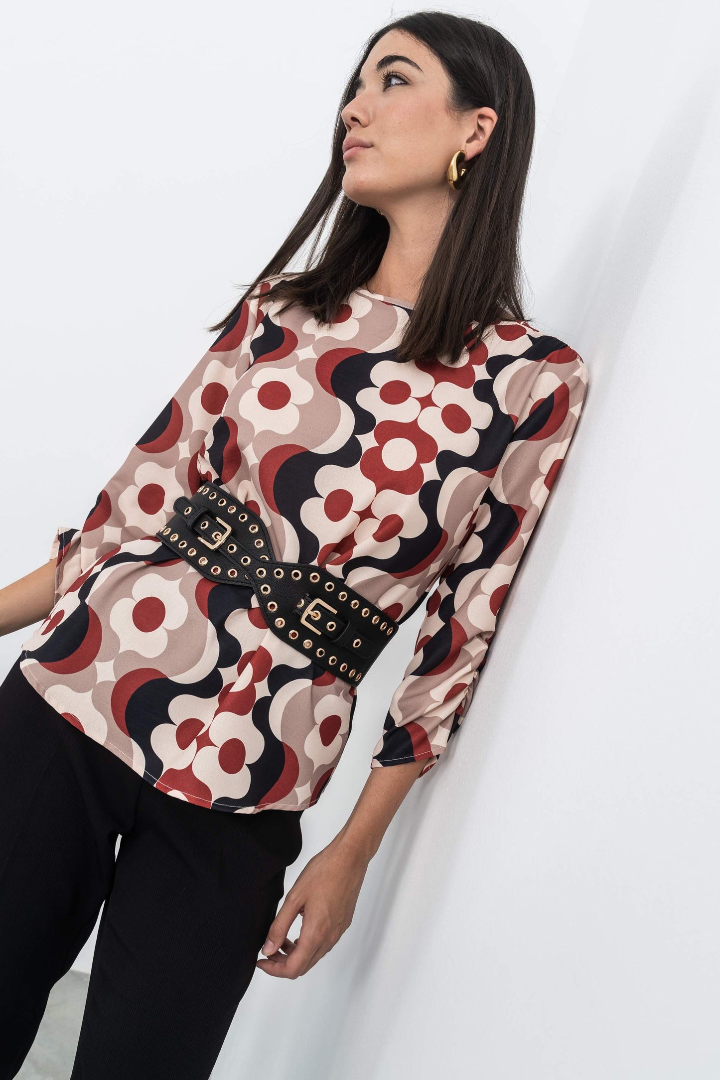 BLUSA FLOR GEOMETRICA - Imagen 4