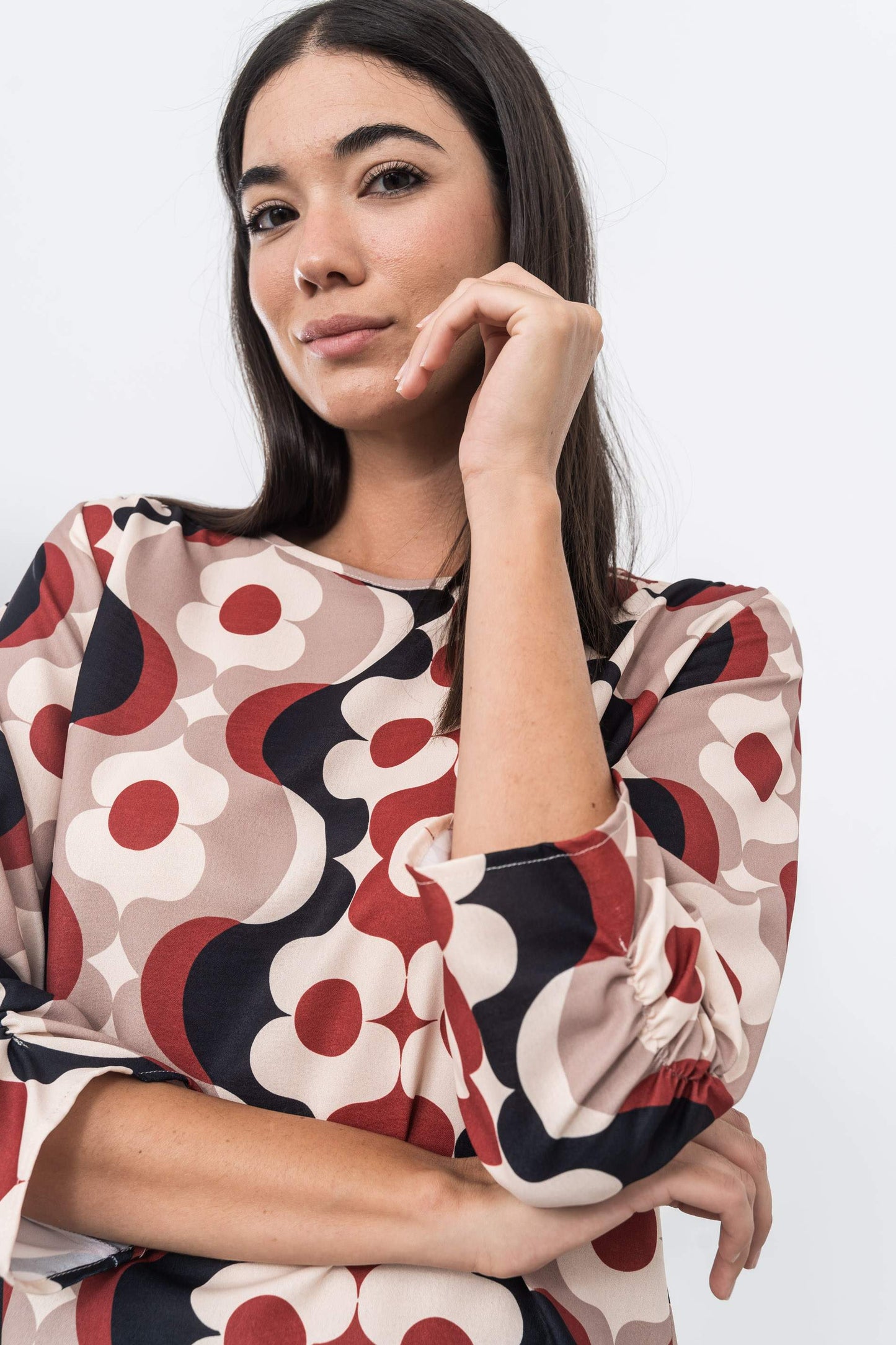 BLUSA FLOR GEOMETRICA - Imagen 5