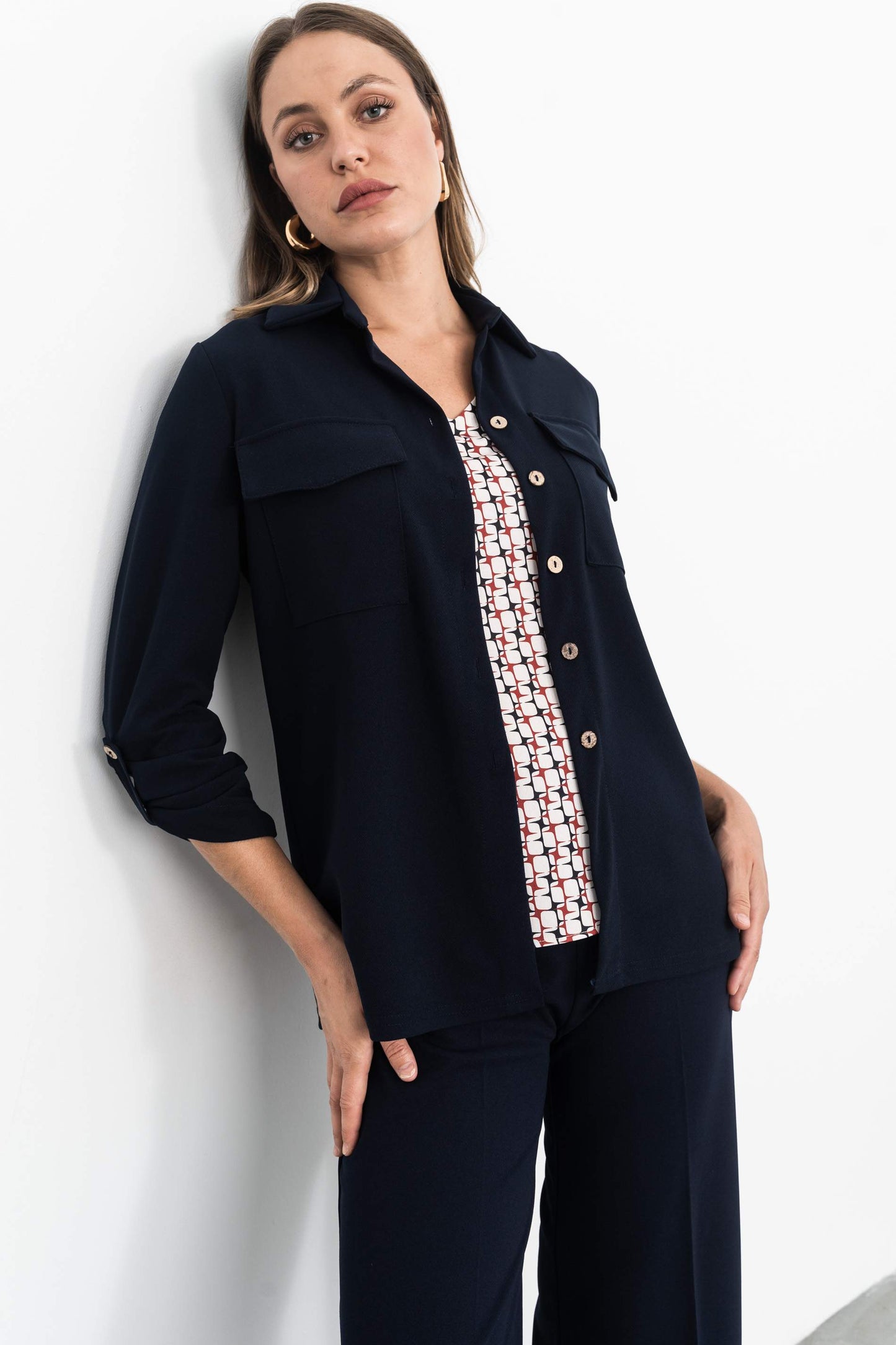 SOBRECAMISA BOLSILLOS MARINO - Imagen 8