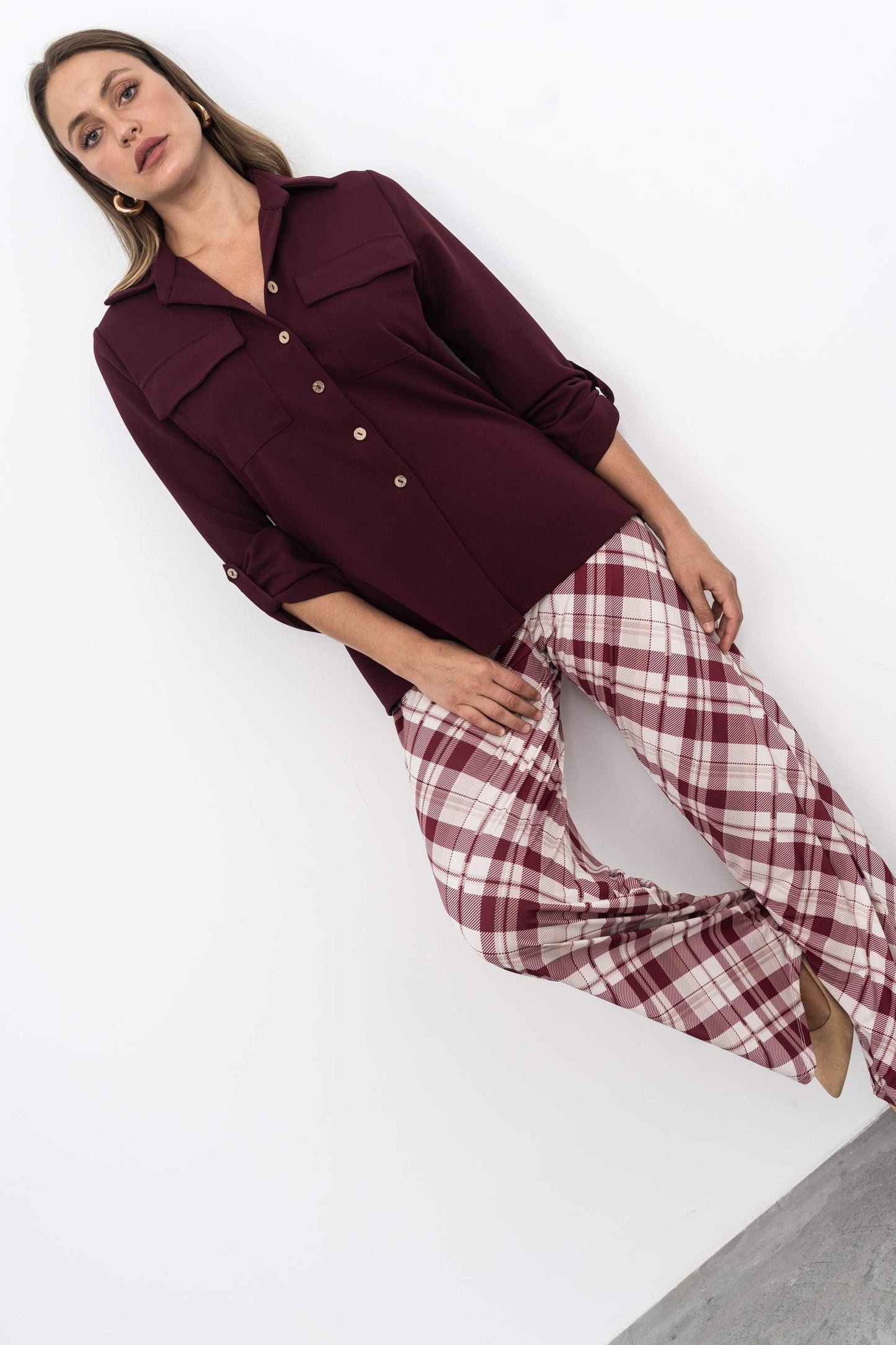 SOBRECAMISA BOLSILLOS GRANATE - Imagen 9
