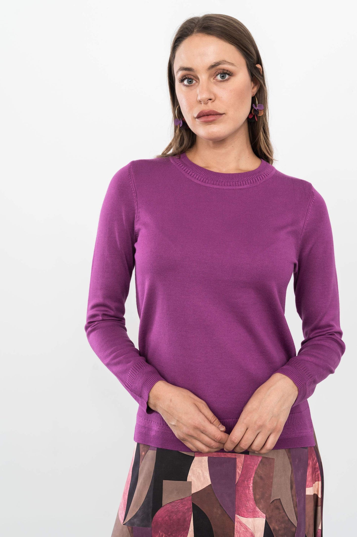 JERSEY CUELLO CAJA DETALLE VIOLETA - Imagen 2