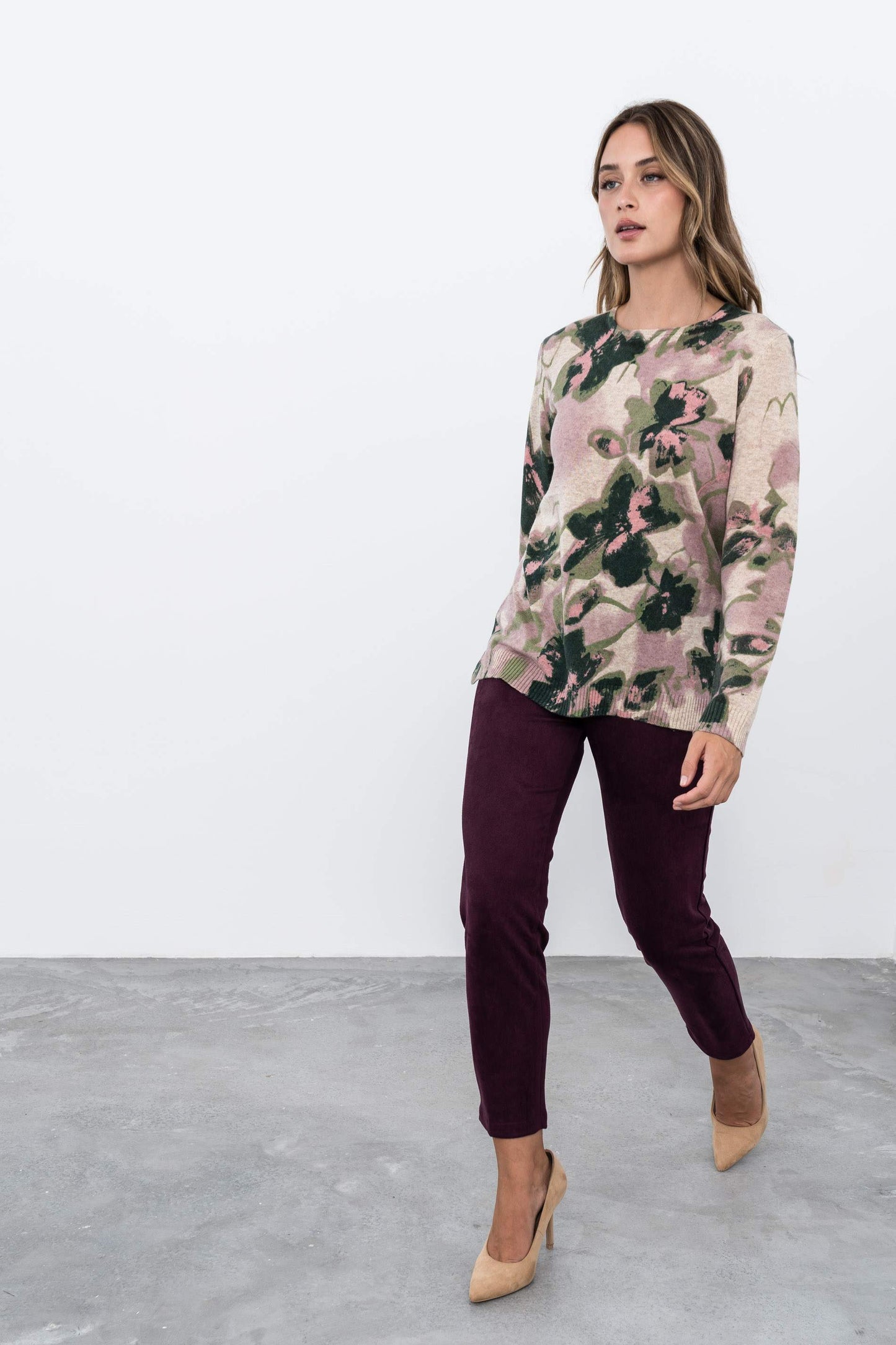 JERSEY ESTAMPADO FLORAL ROSA - Imagen 5