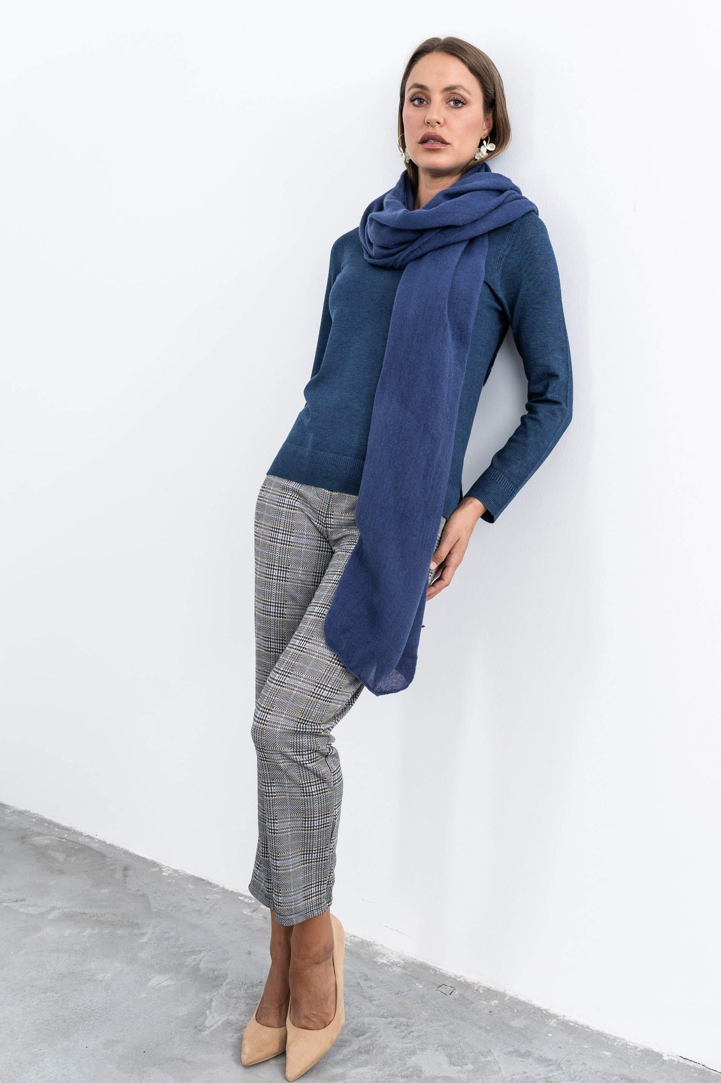 PANTALON PATA DE GALLO GRIS