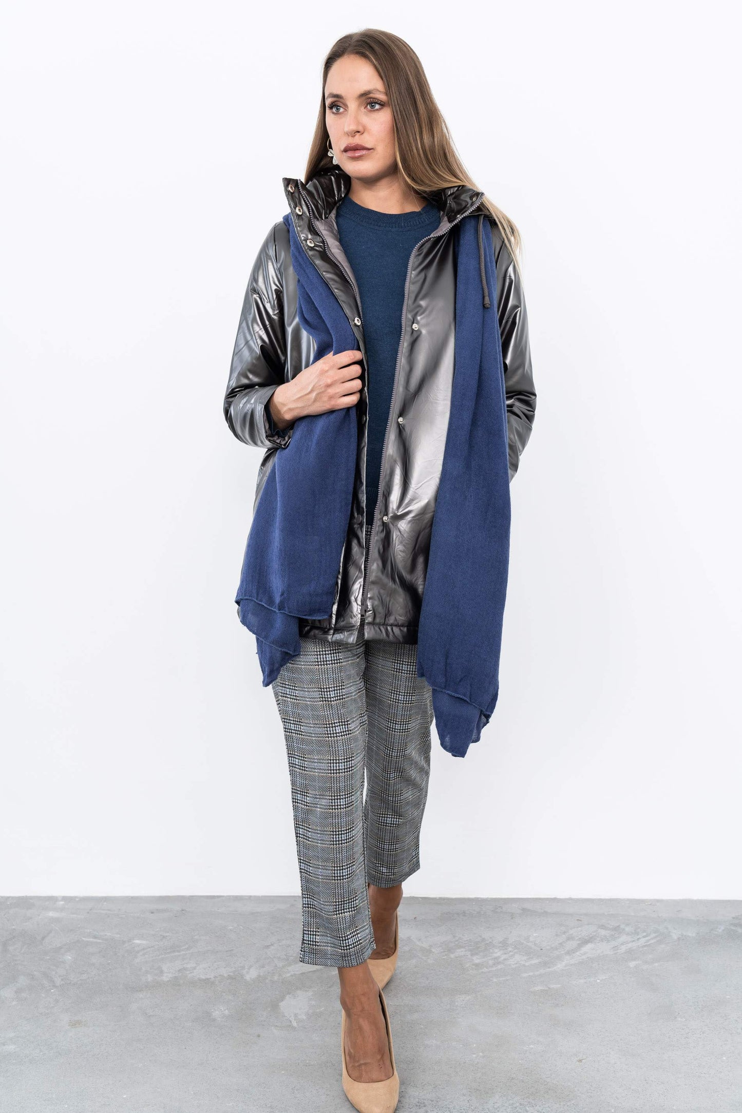PANTALON PATA DE GALLO GRIS - Imagen 5