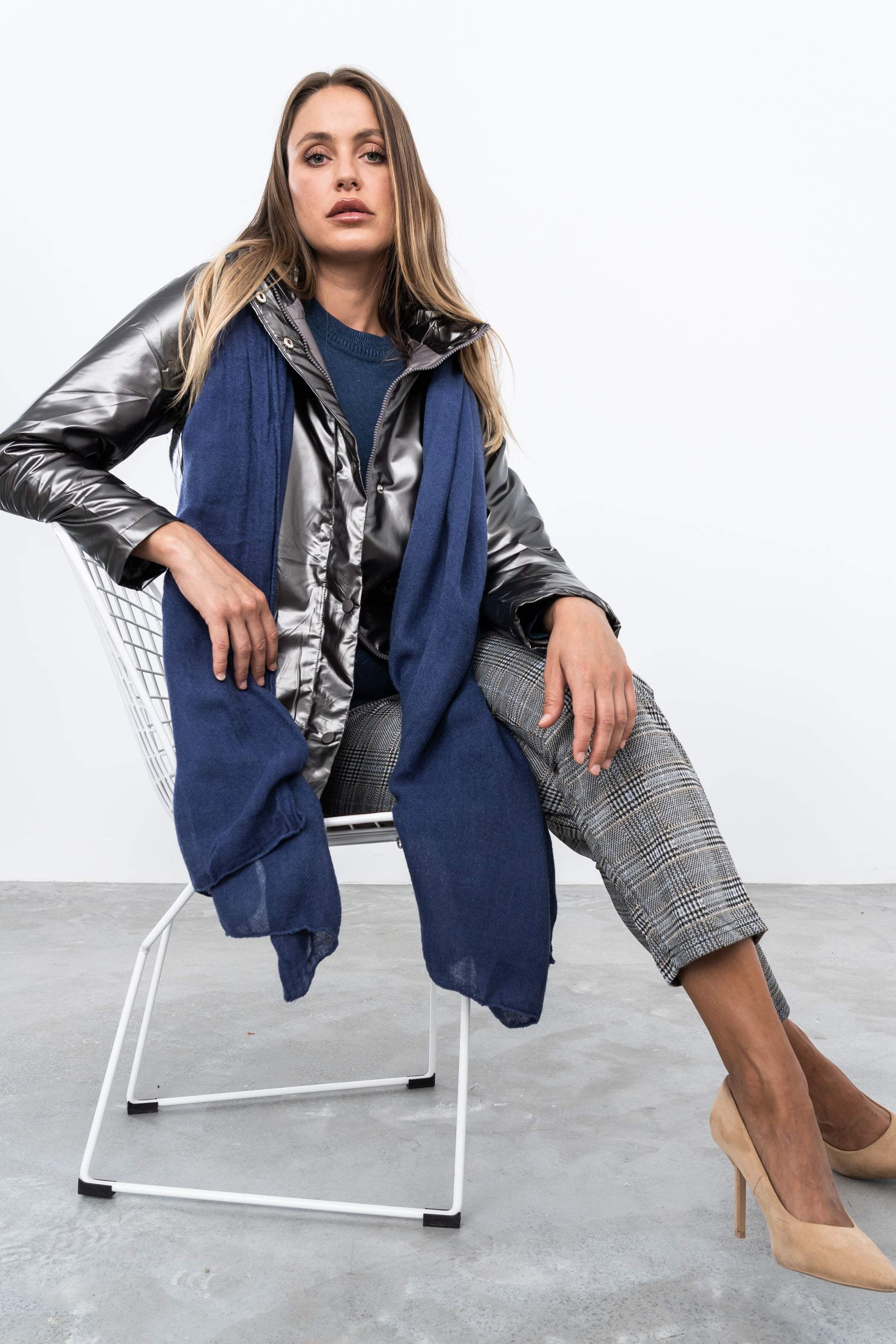 PANTALON PATA DE GALLO GRIS - Imagen 6