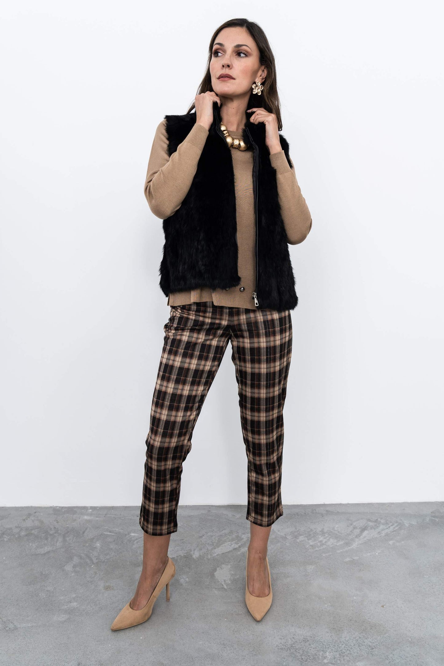 PANTALON CUADRO COMBINADO - Imagen 6