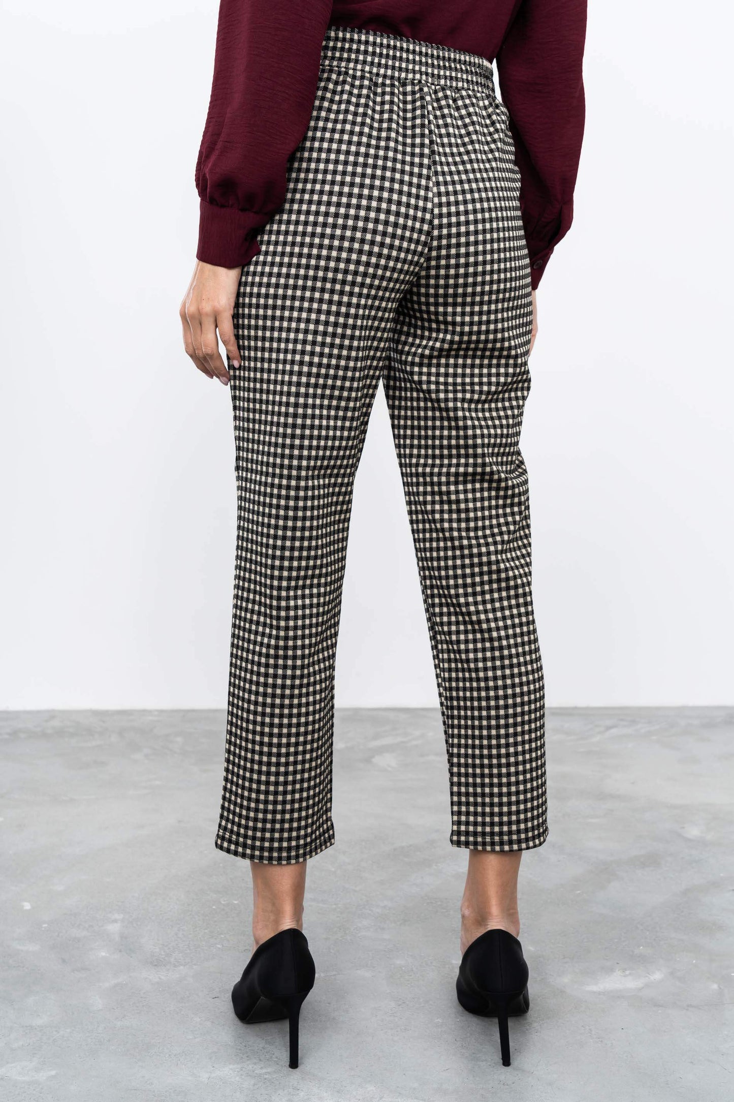 PANTALON JACQUARD TIPO VICHY - Imagen 3