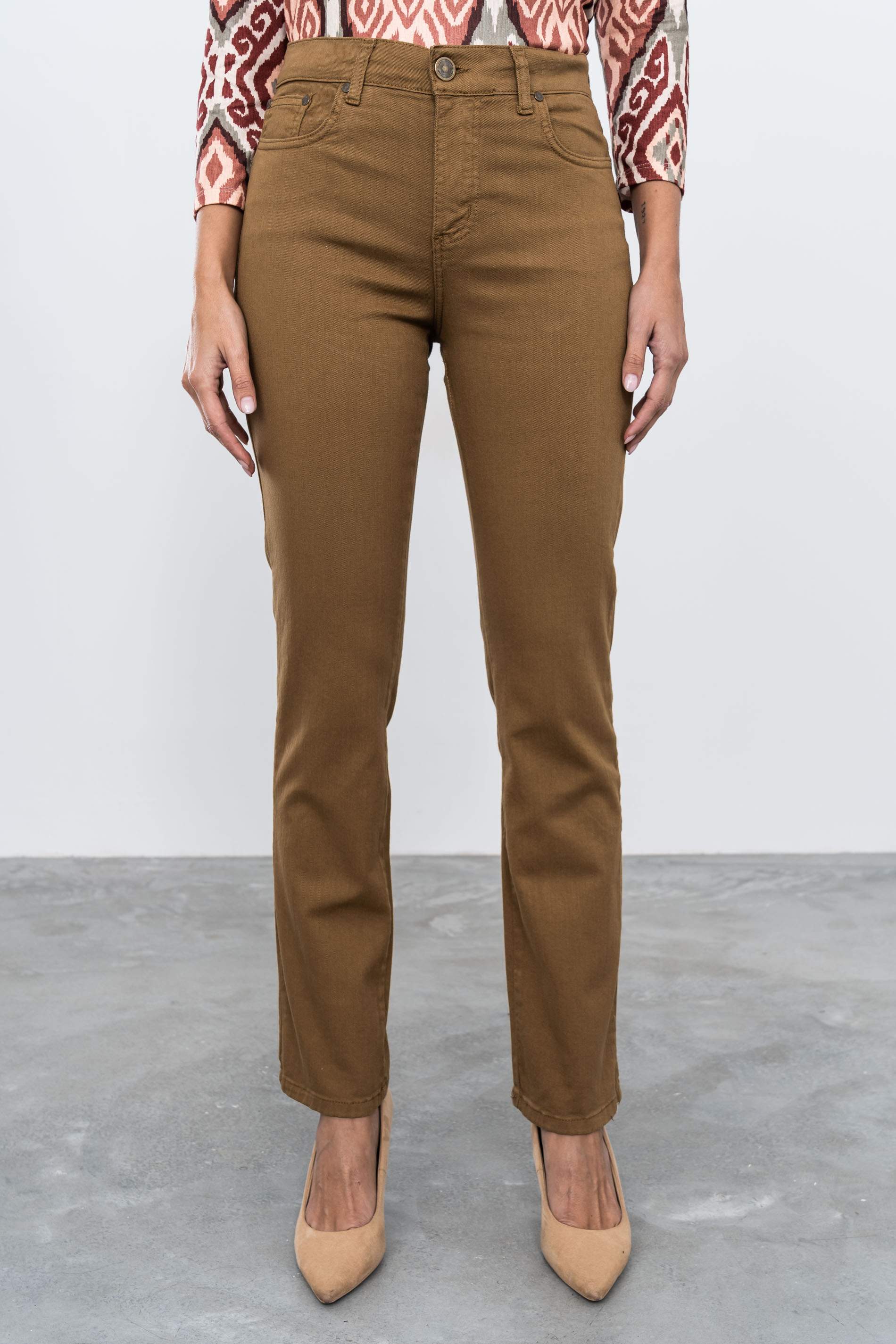 PANTALON 5 BOLSILLOS CAMEL - Imagen 2