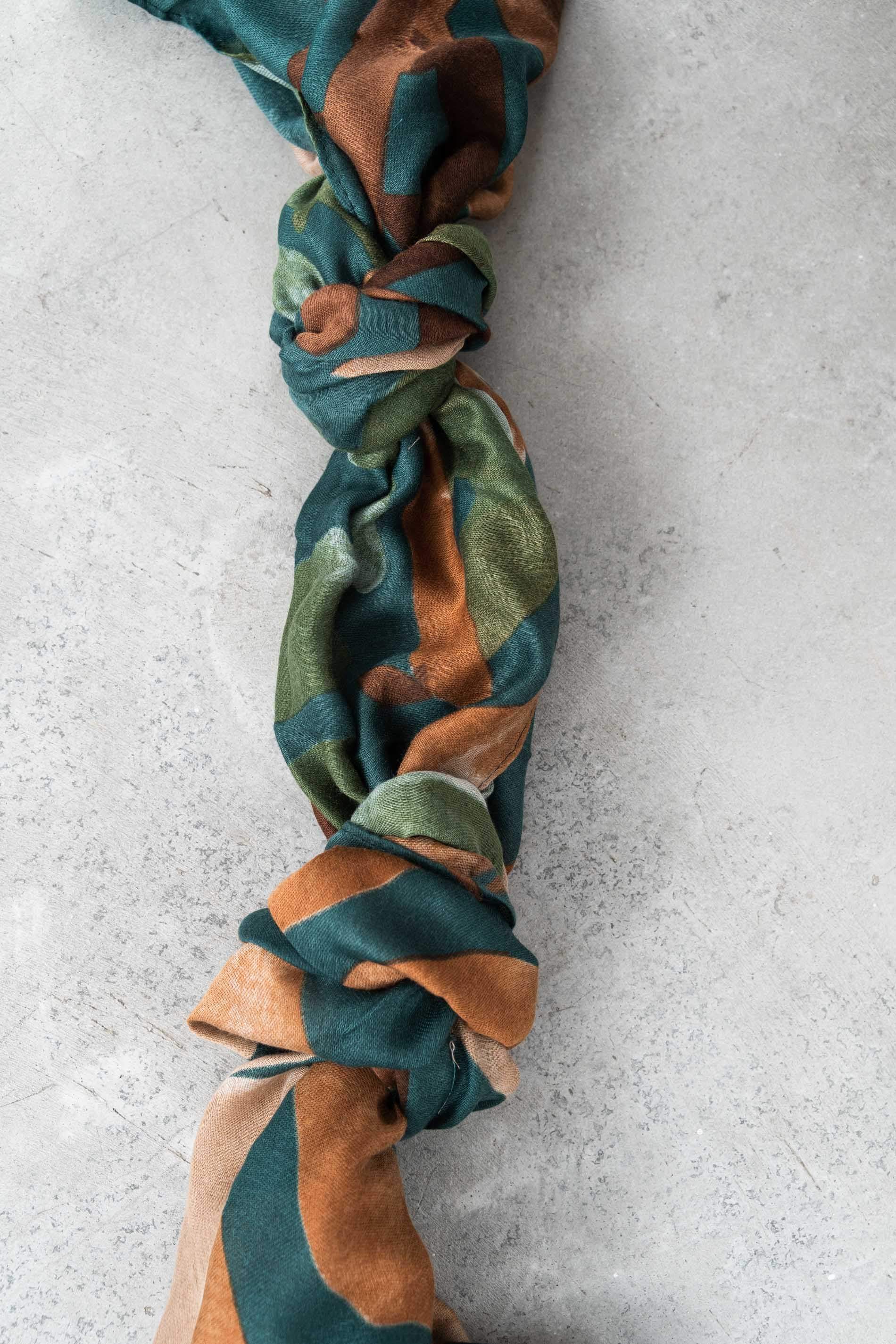 FOULARD HOJAS PALMERA VERDE - Imagen 2