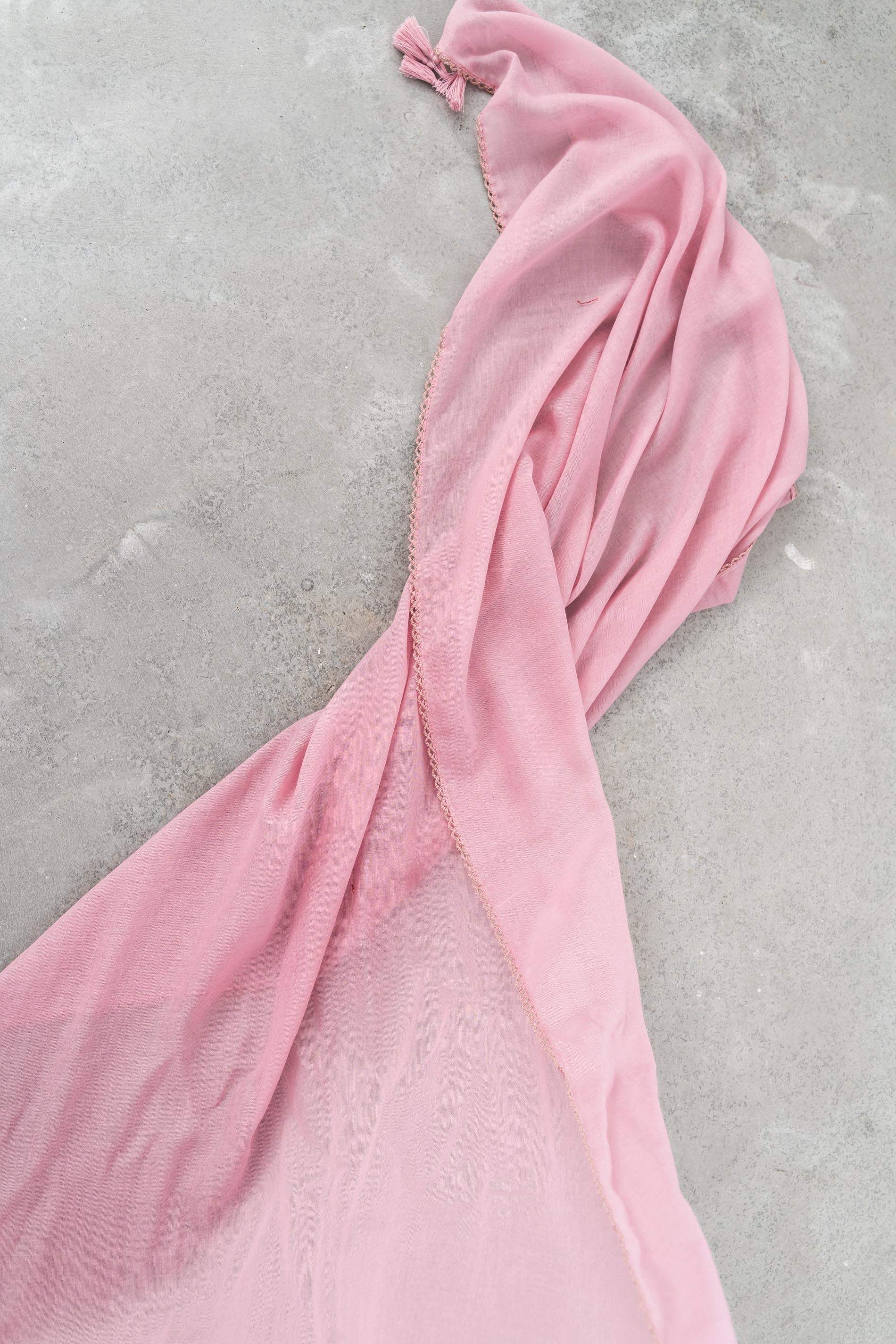 FOULARD LISO POMPONES ROSA - Imagen 4