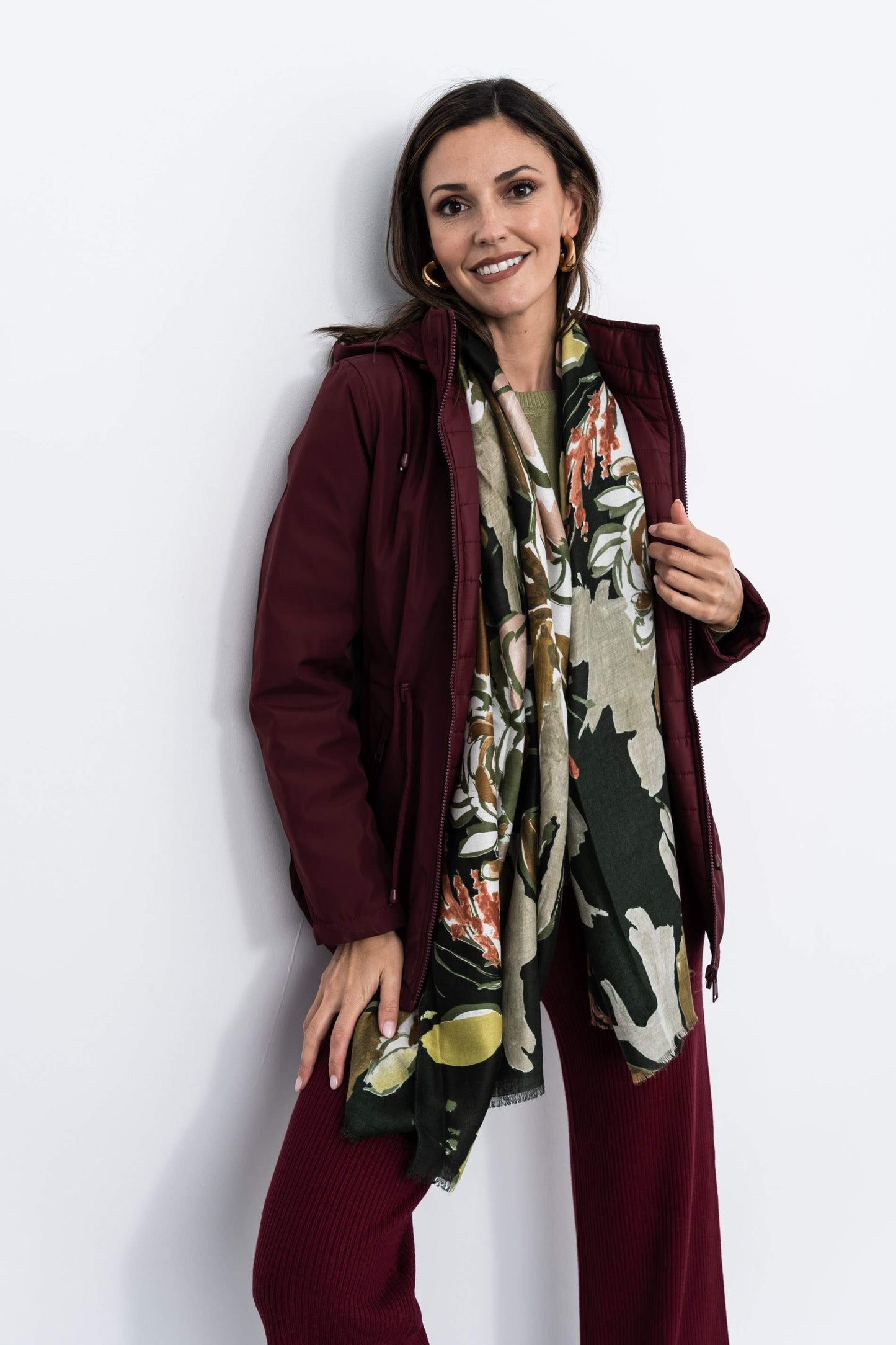 FOULARD FLOR PINCELADA VERDE - Imagen 4