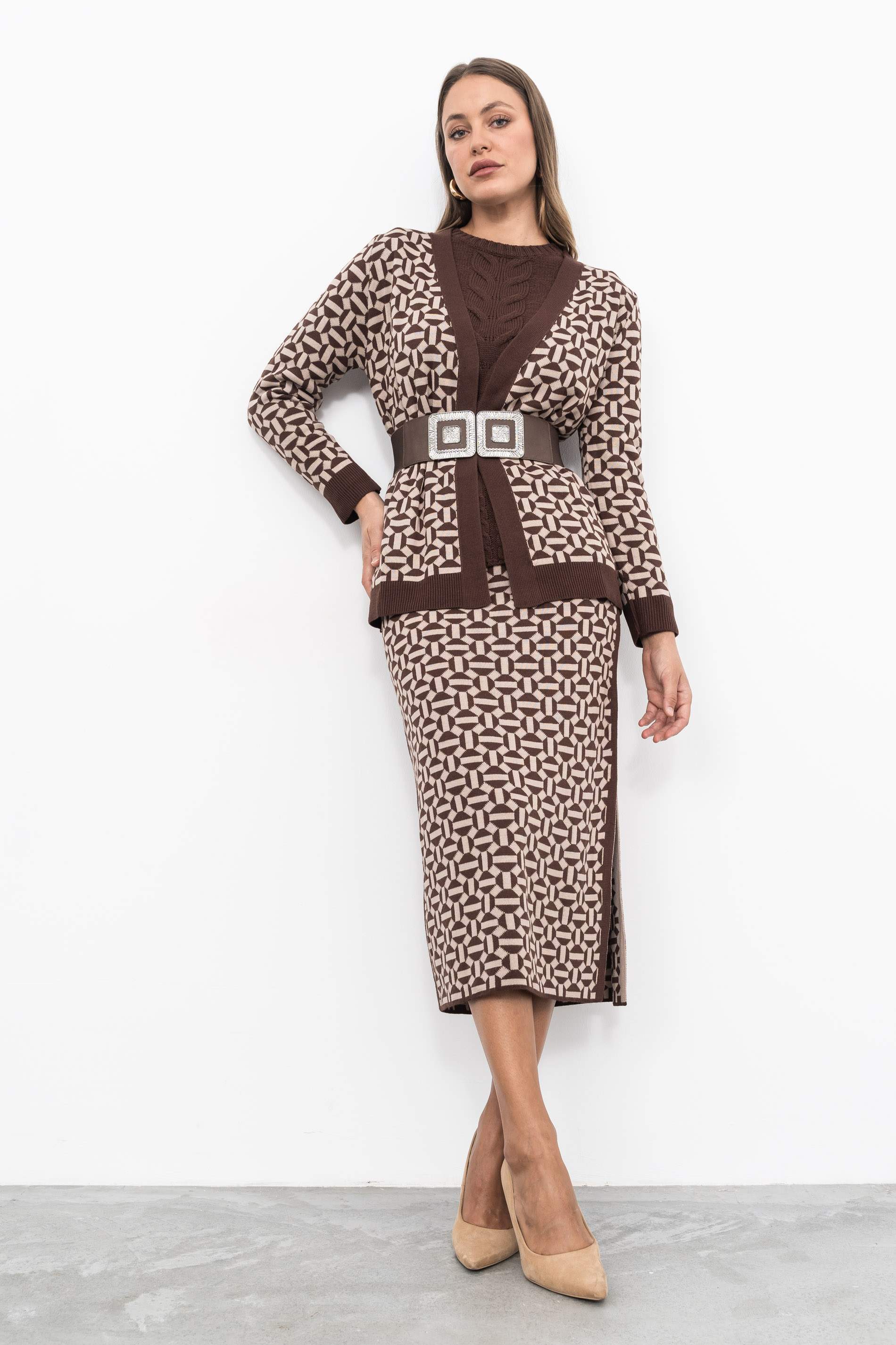 FALDA GEOMETRICOS MARRON - Imagen 7