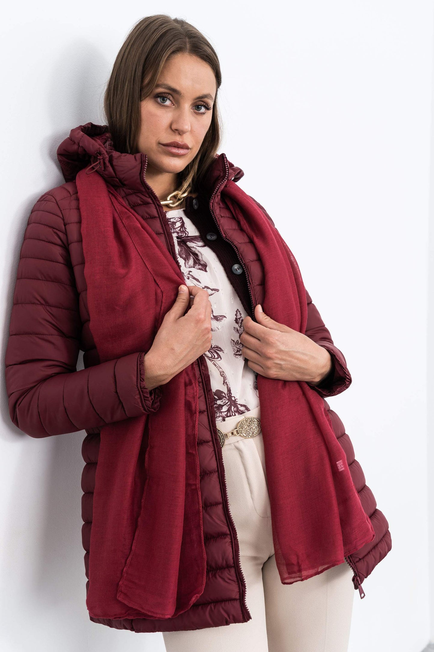 CHAQUETA PUNOS OCHITOS GRANATE - Imagen 5