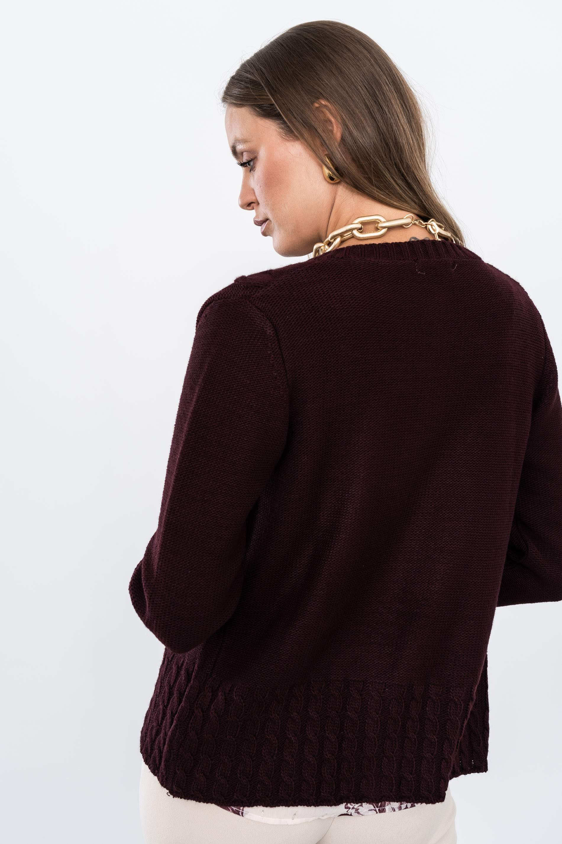 CHAQUETA PUNOS OCHITOS GRANATE - Imagen 8