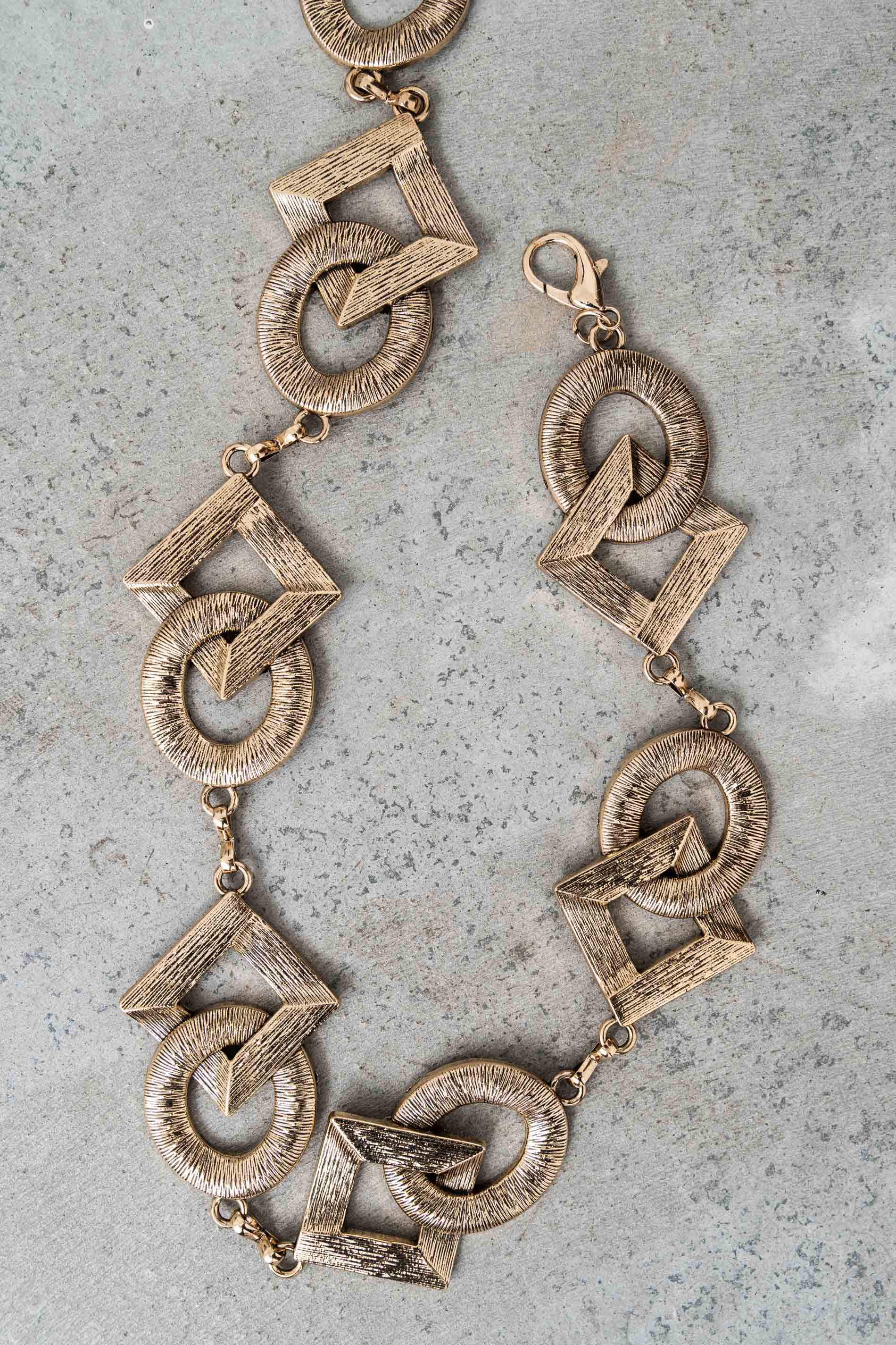 CINTURON METAL GEOMETRICOS - Imagen 2