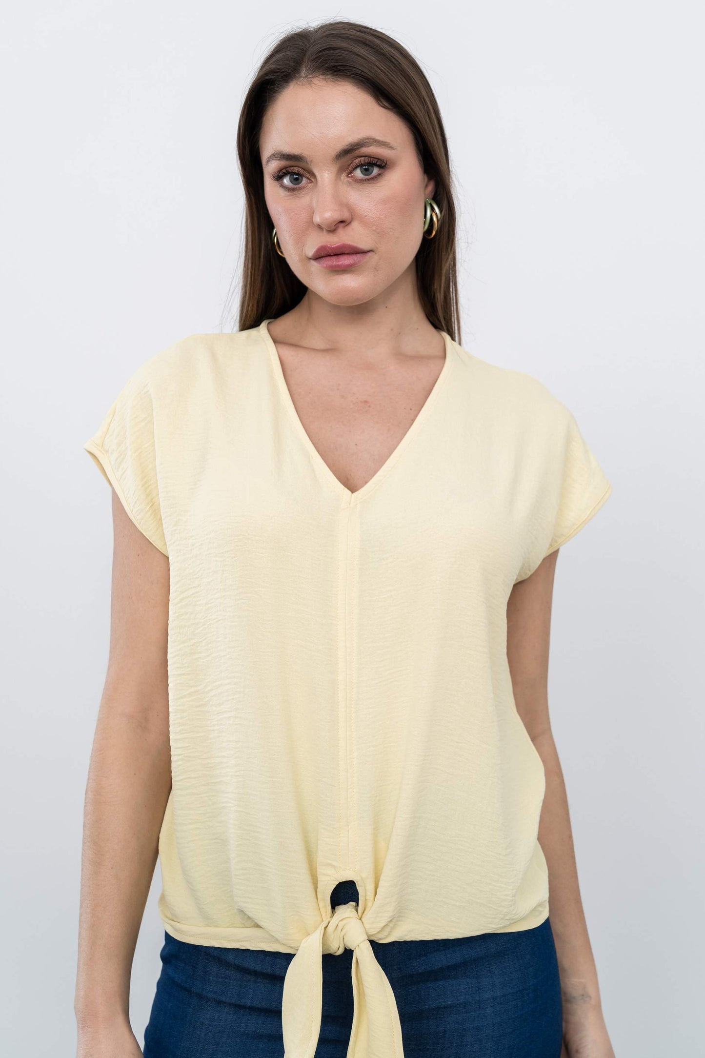 BLUSA NUDO CENTRAL VAINILLA - Imagen 2