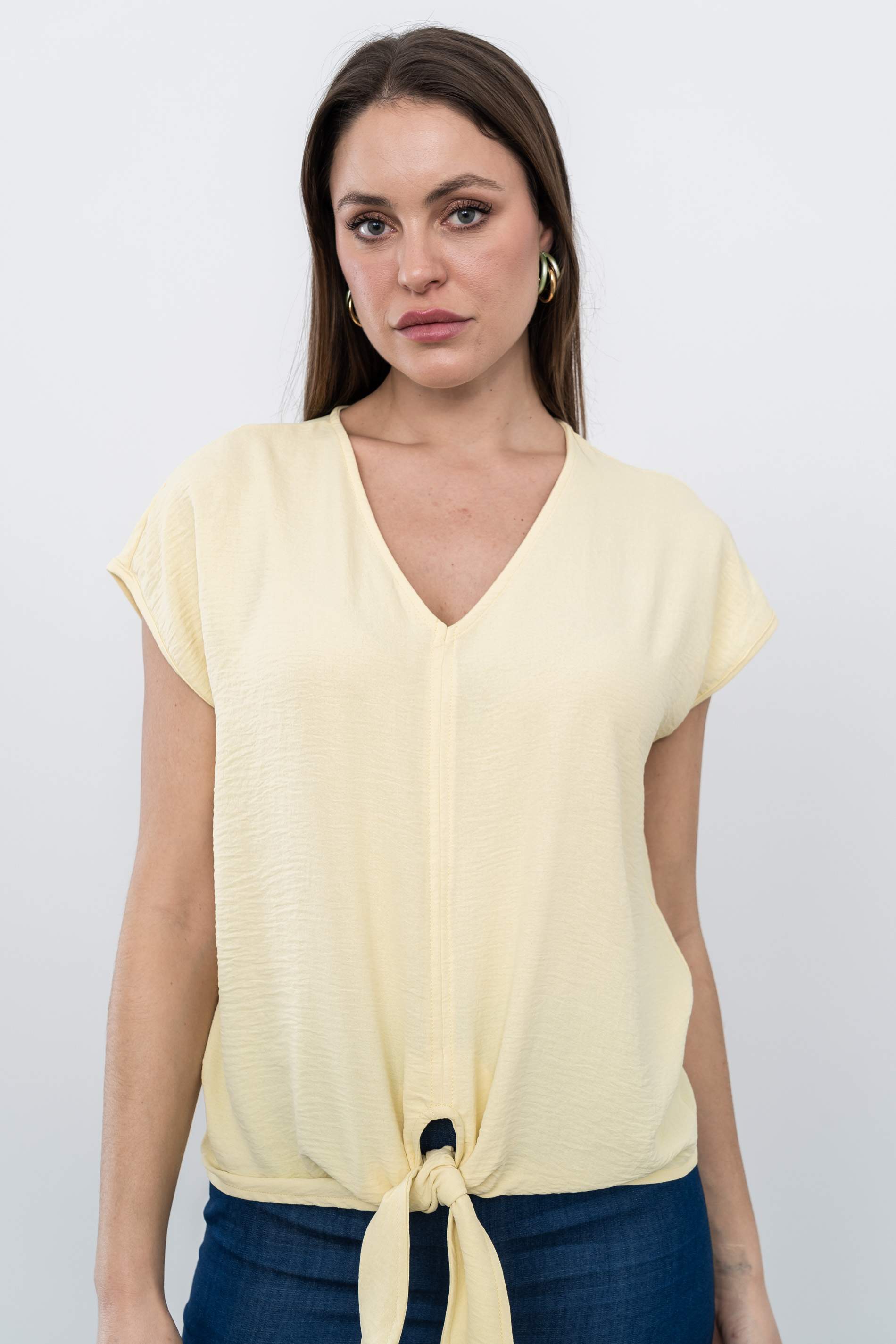 BLUSA NUDO CENTRAL VAINILLA - Imagen 2