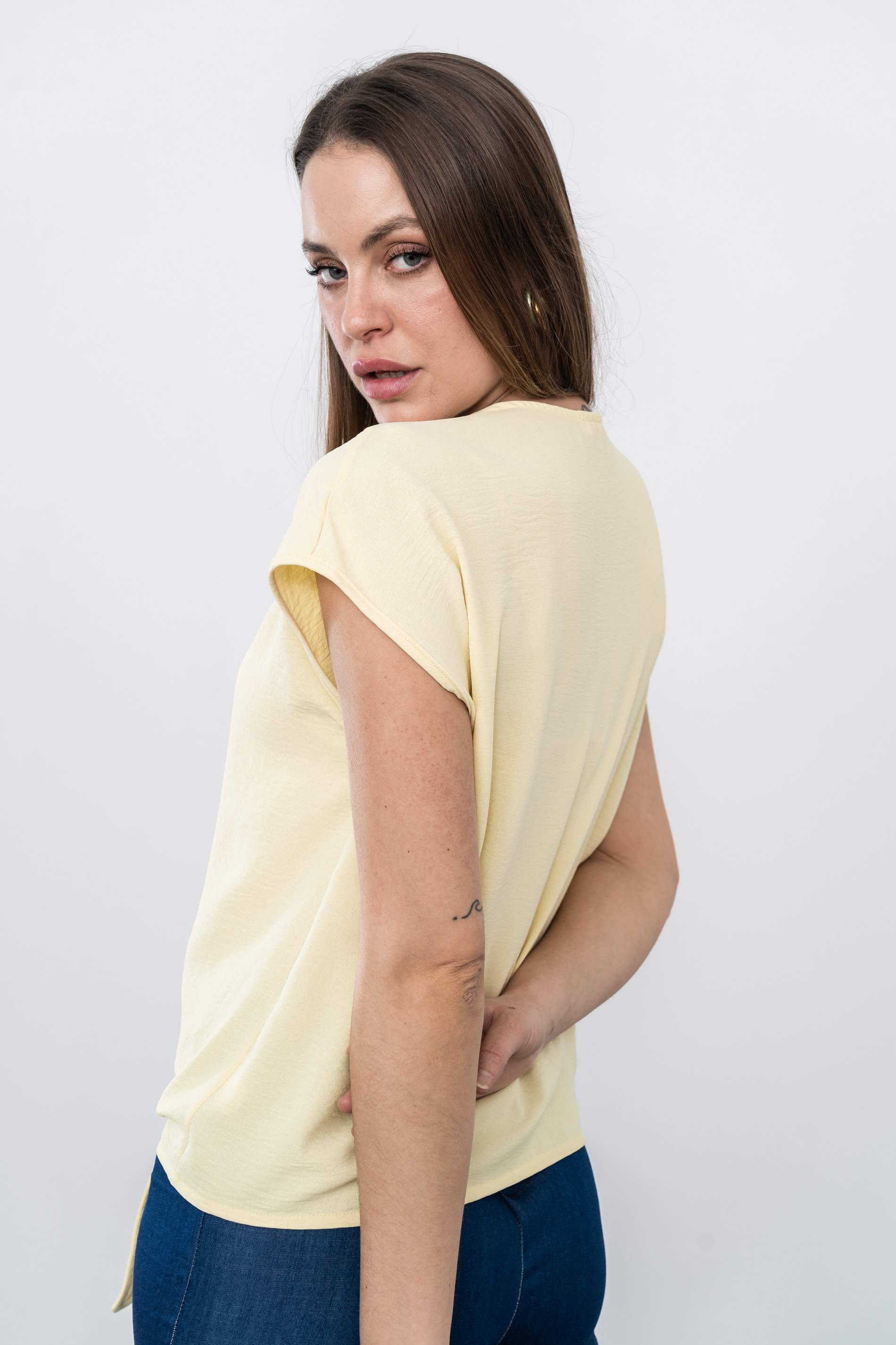 BLUSA NUDO CENTRAL VAINILLA - Imagen 6