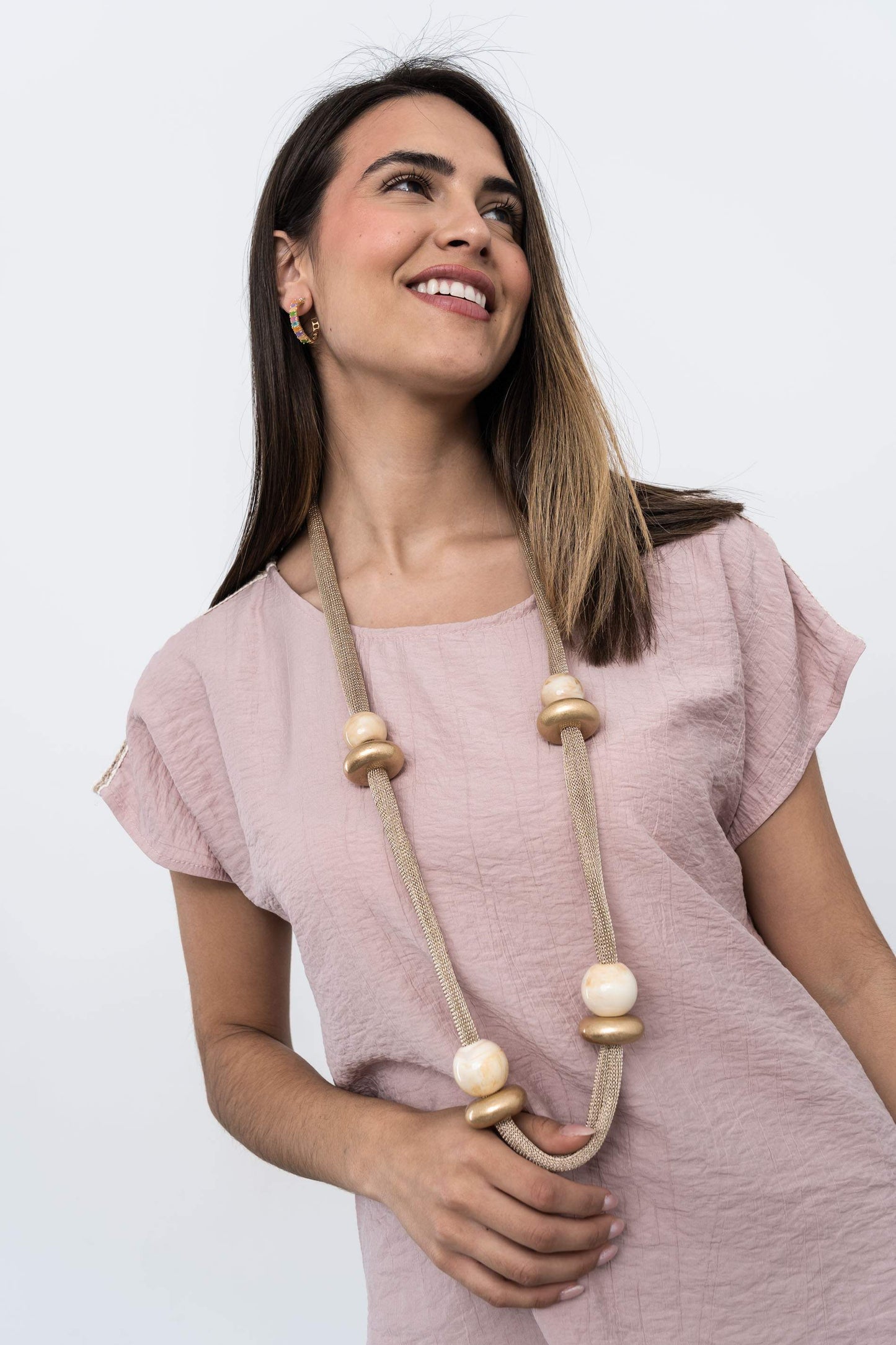 COLLAR LARGO MALLA CUENTAS - Imagen 4