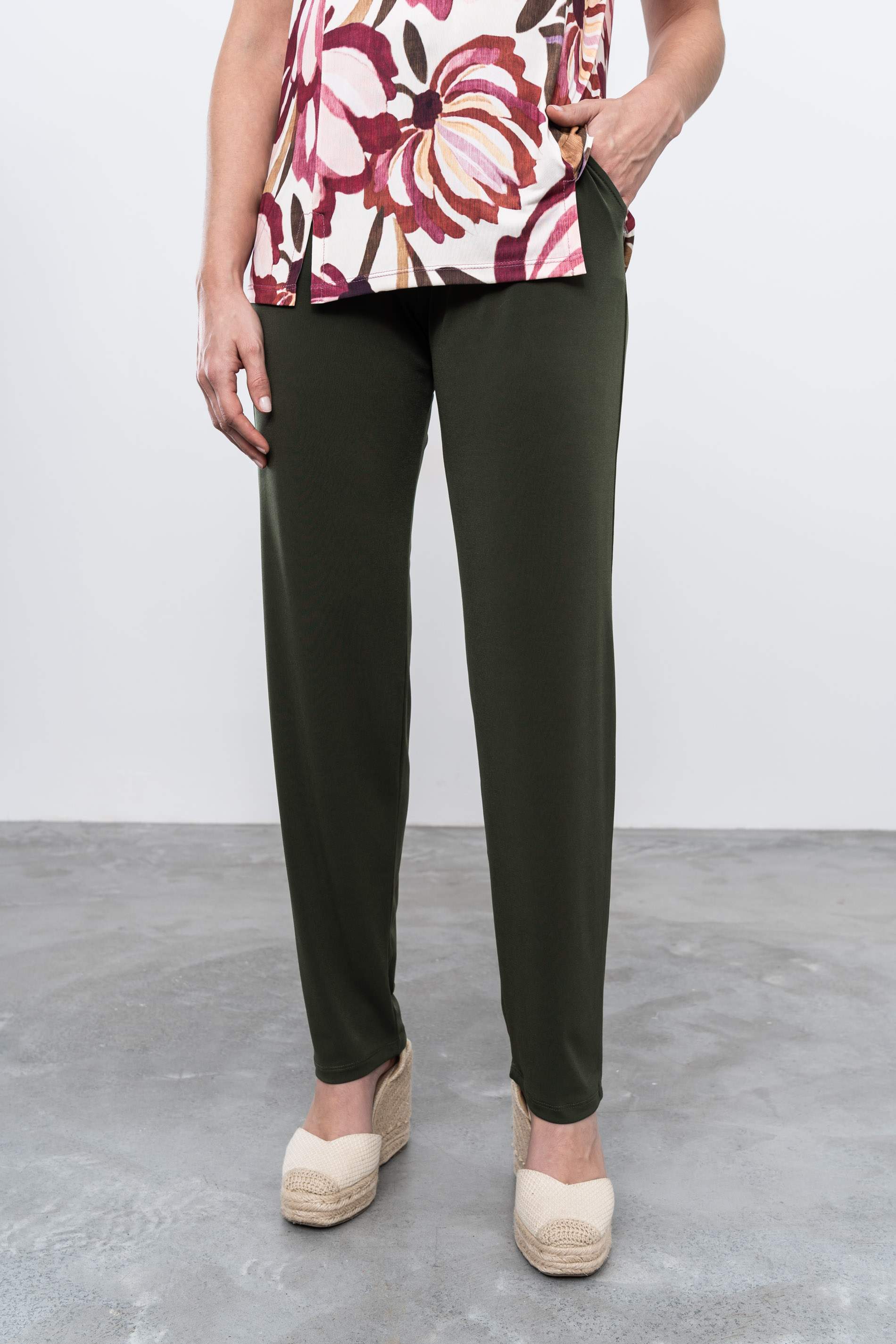 PANTALON FLUIDO KAKI - Imagen 3