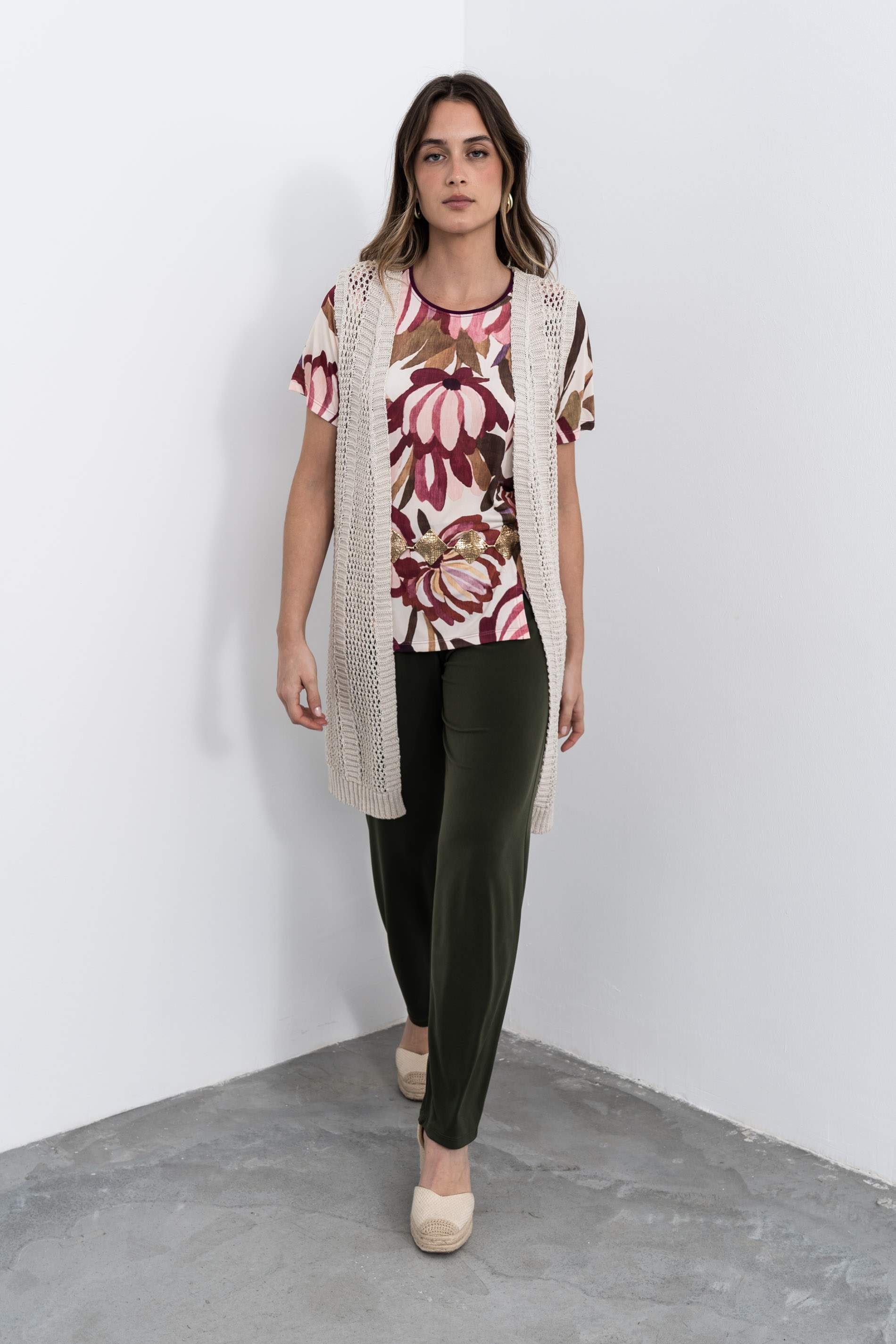 PANTALON FLUIDO KAKI - Imagen 5