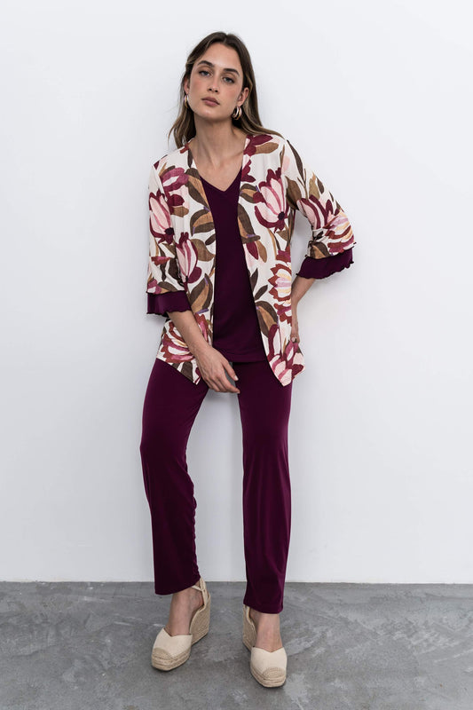 PANTALON FLUIDO BERENJENA